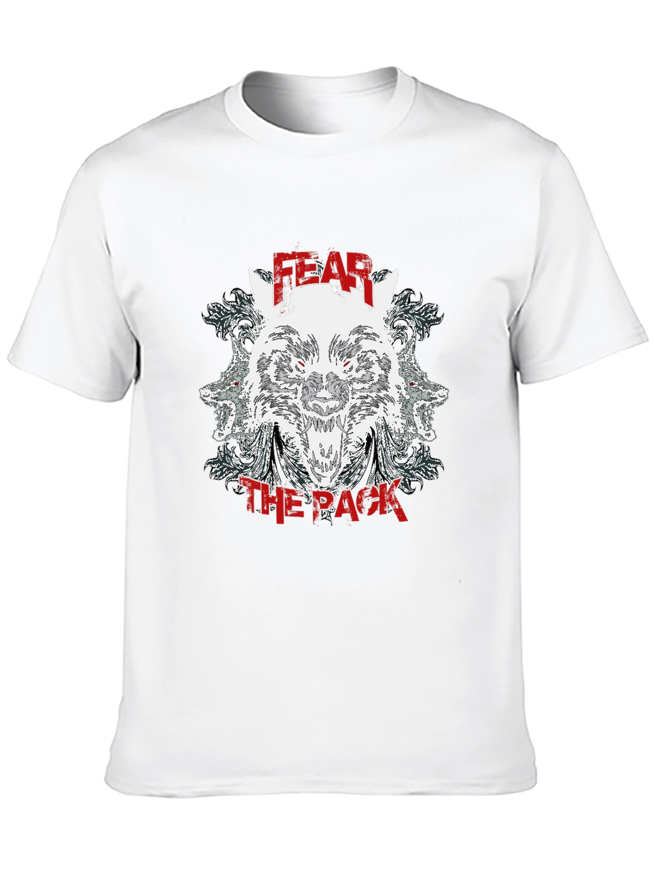 Black Fear The Pack Wolf Graphic T-Shirt view 10