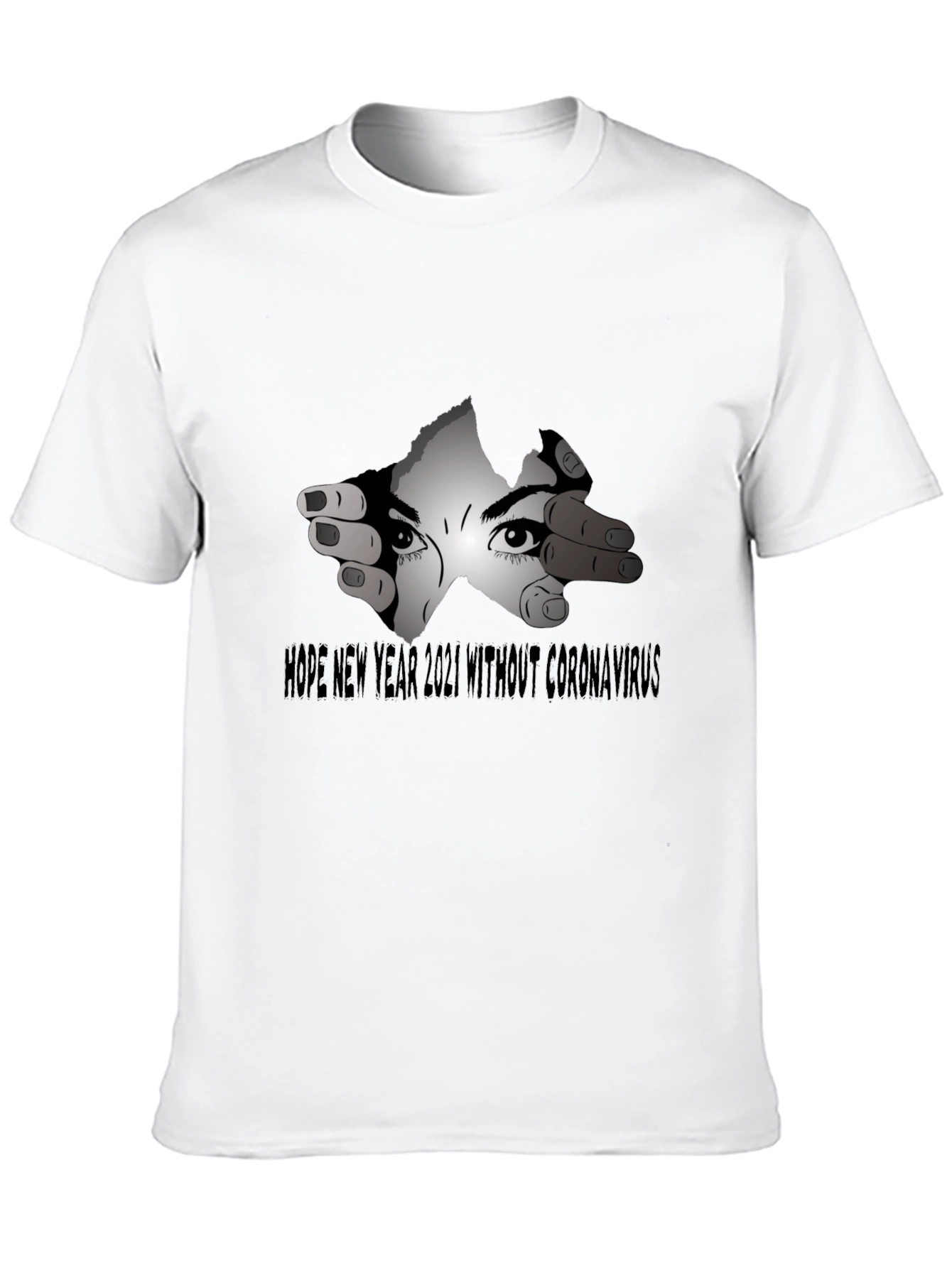 Black Hopeful New Year 2021 Graphic Tee - Unisex view 10