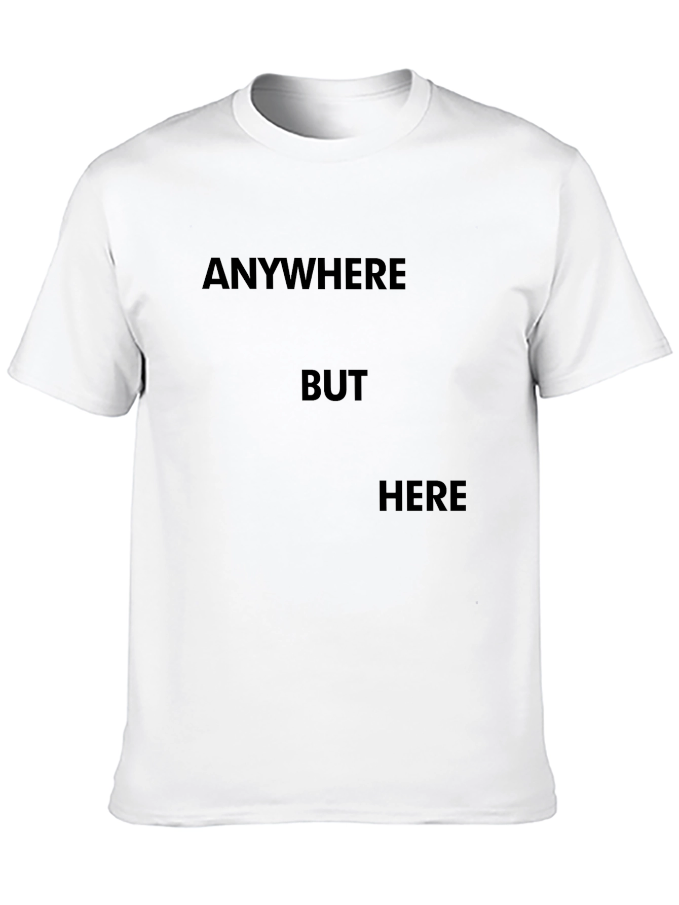 Black Anywhere But Here Graphic Tee - Black Cotton Blend view 10
