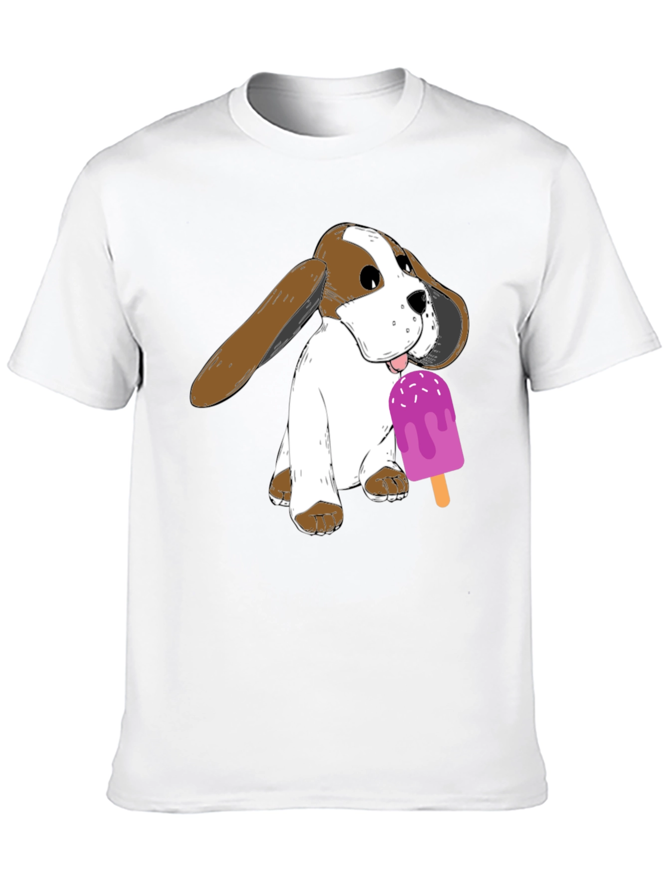 Black Dog with Popsicle Graphic T-Shirt - Black view 10