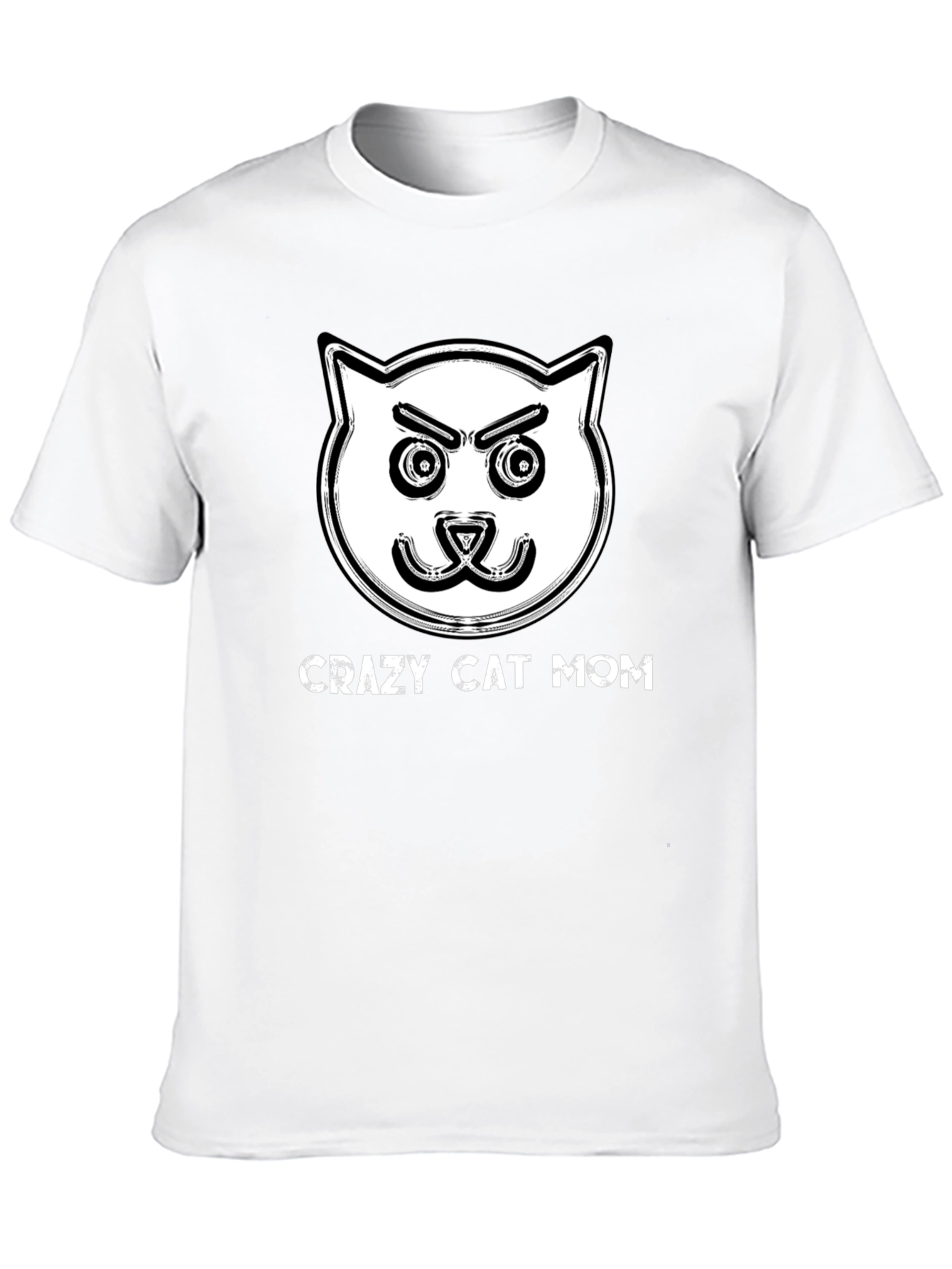 Black Crazy Cat Mom Graphic T-Shirt view 10