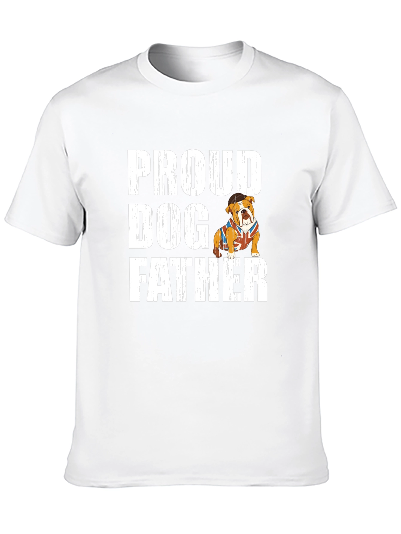 Black Proud Dog Father T-Shirt - Bulldog Lover view 10