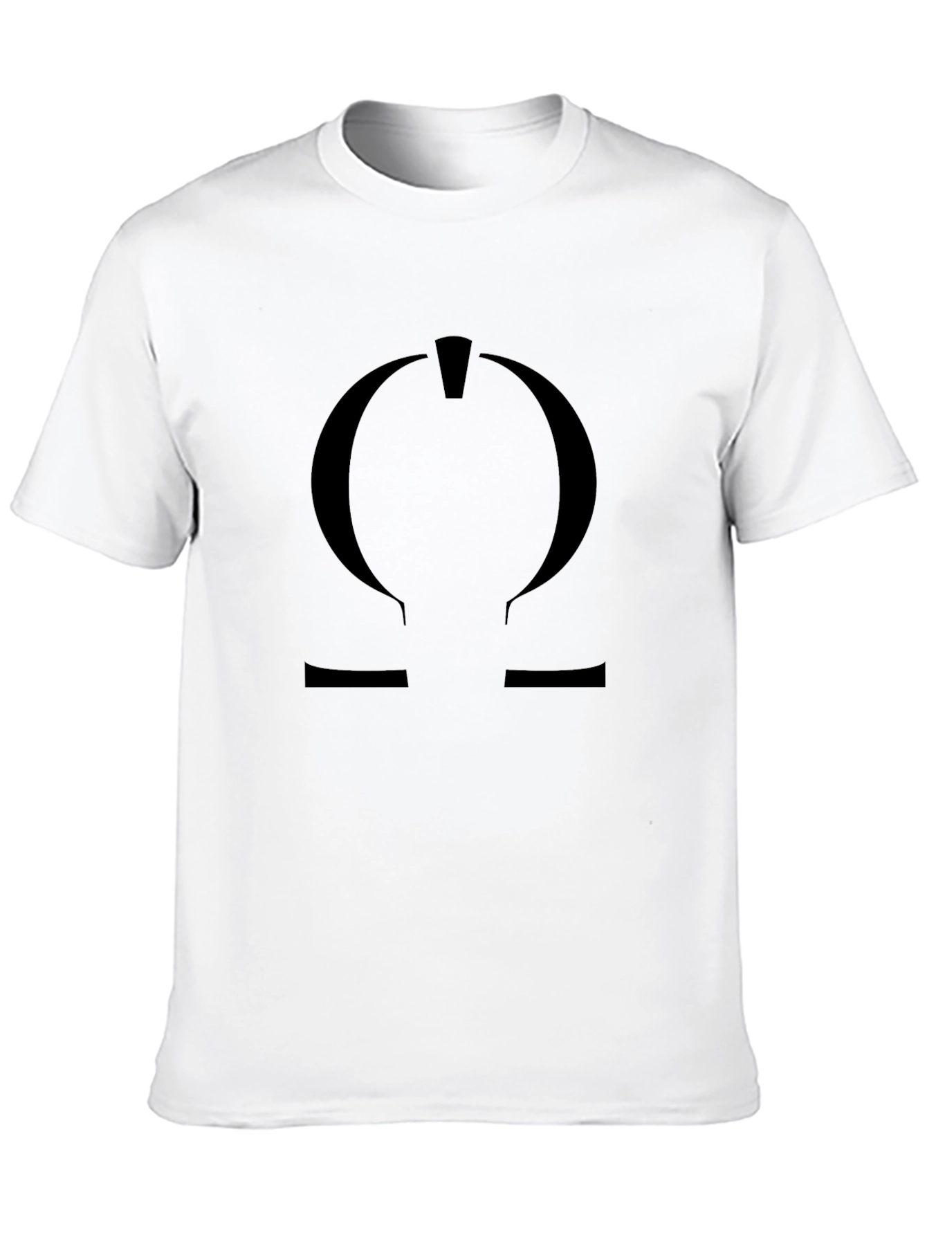 Black Omega Symbol Graphic Tee - Black Cotton Blend view 10