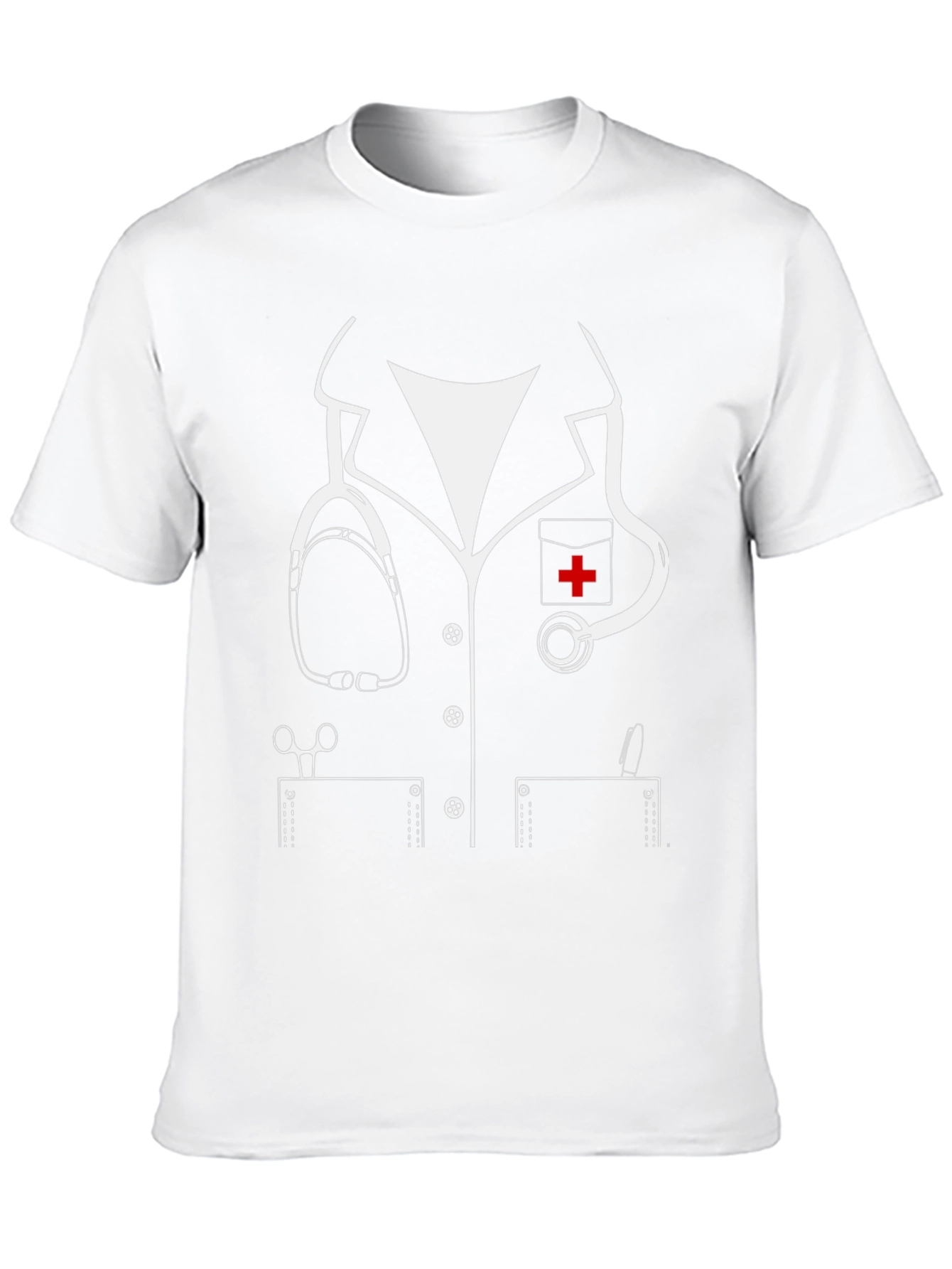 Black Nurse Costume T-Shirt - Novelty Doctor Outfit Tee view 10