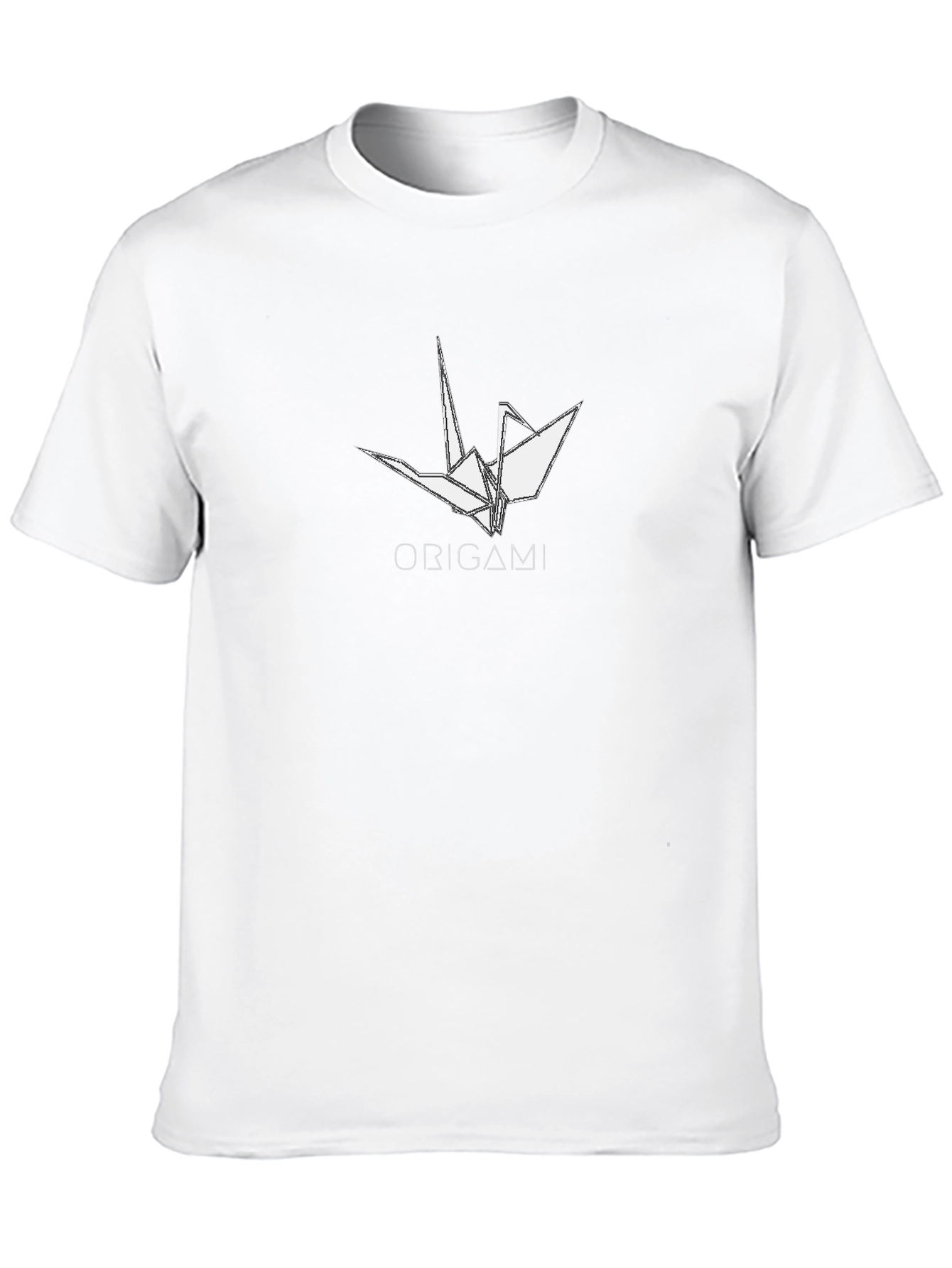 Black Origami Crane Graphic Tee - Stylish Black T-Shirt view 10