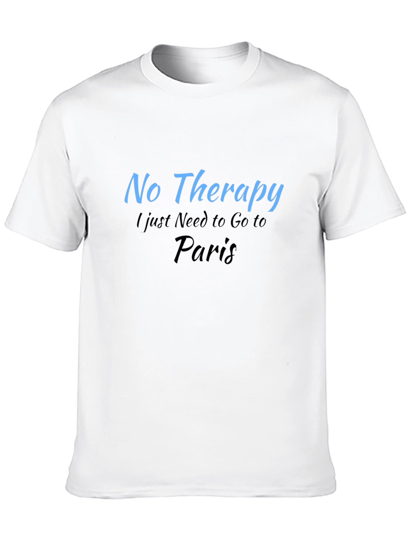 Black No Therapy Paris T-Shirt view 10