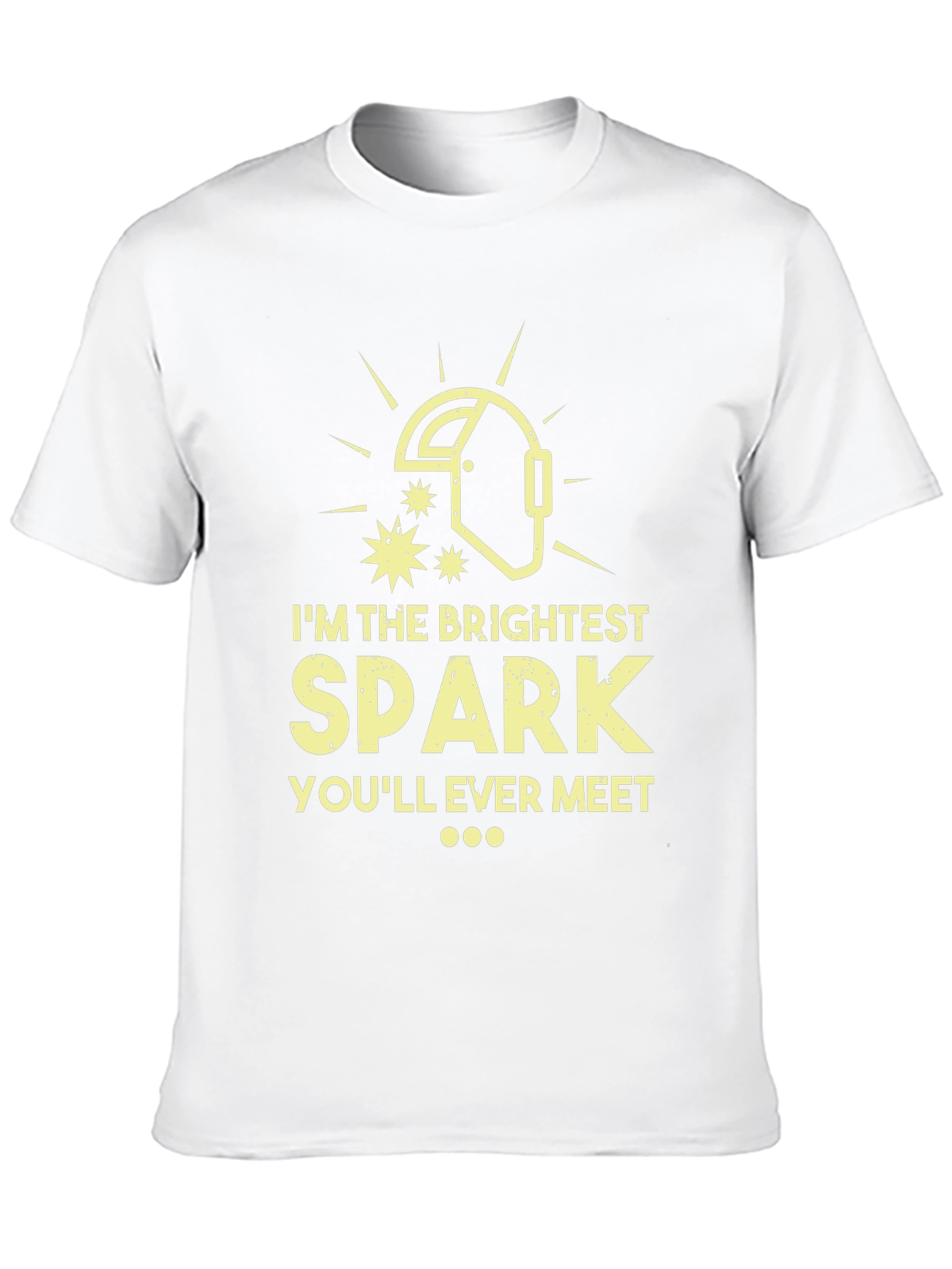 Black Brightest Spark Welder Humor T-Shirt view 10