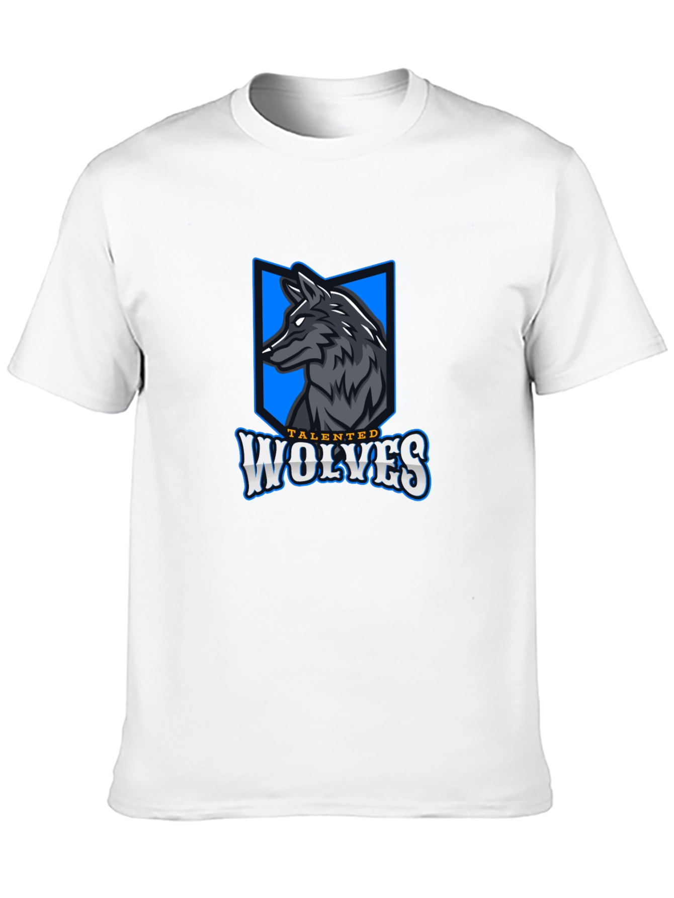 Black Talented Wolves Graphic Print Black T-Shirt view 10