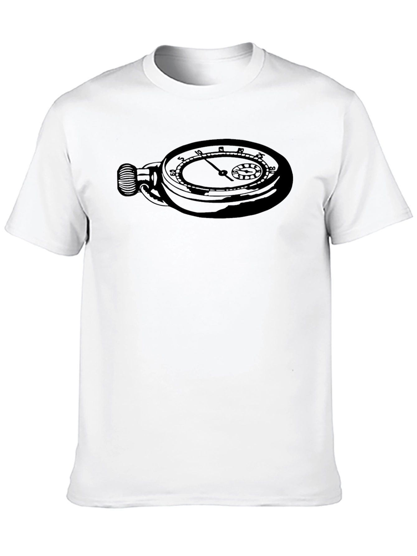 Black Vintage Pocket Watch Graphic Tee - Classic Black view 10