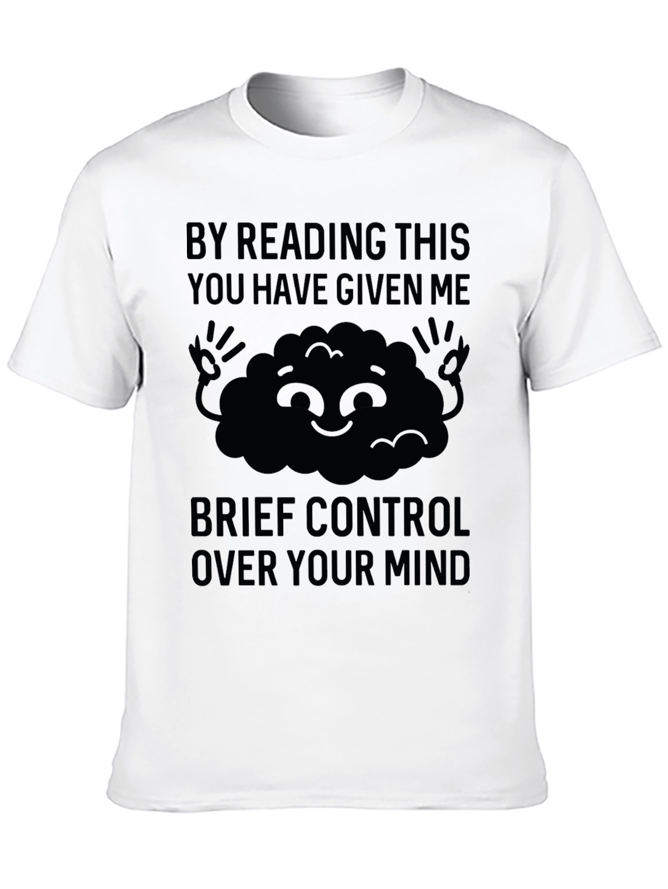 Black Mind Control Graphic Tee - Funny Reading Shirt view 10