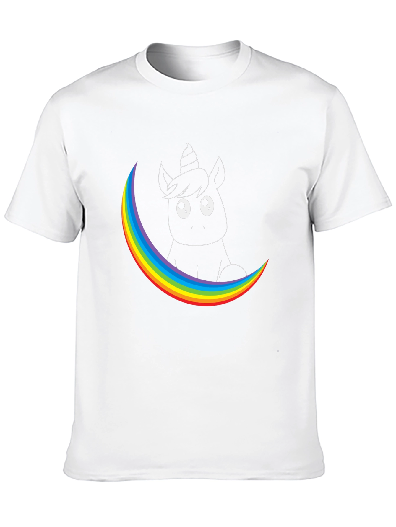 Black Unicorn Rainbow T-Shirt - Graphic Tee view 10