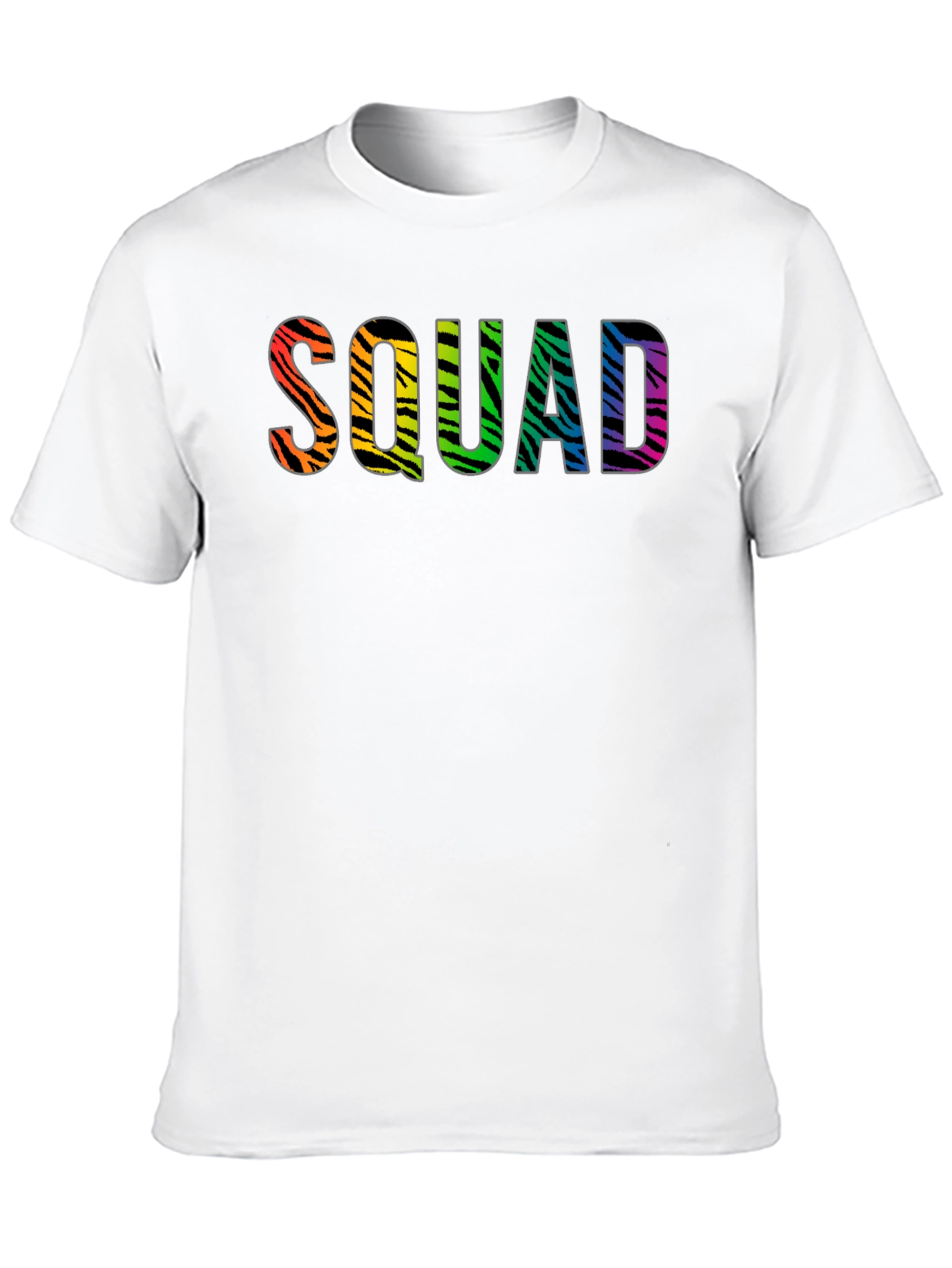 Black Squad Zebra Rainbow Graphic Tee view 10