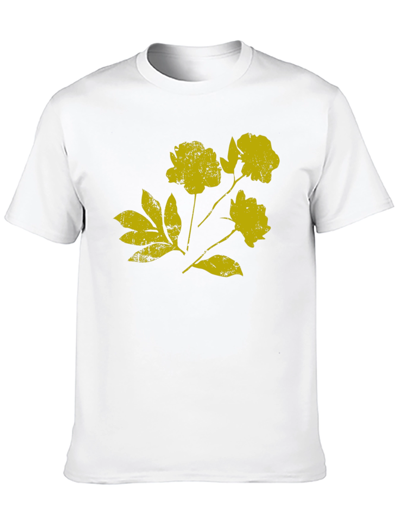 Black Black T-Shirt with Distressed Floral Graphic view 10