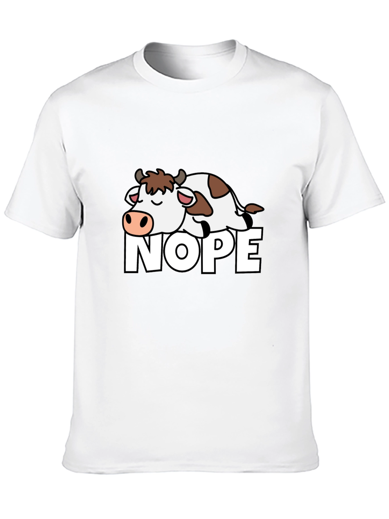 Black Nope Cow T-Shirt - Lazy Day Style view 10