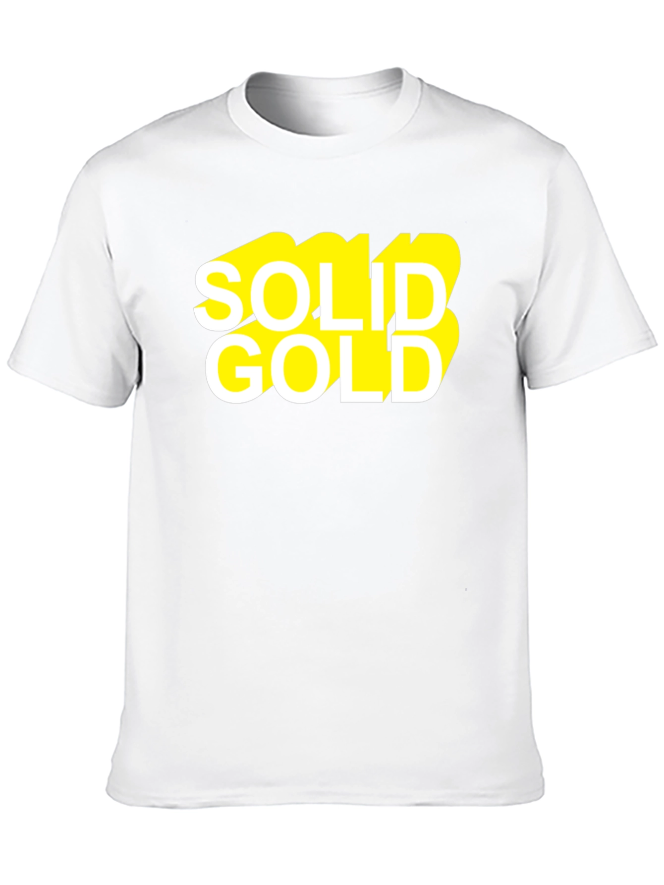 Black Solid Gold Graphic Black T-Shirt view 10