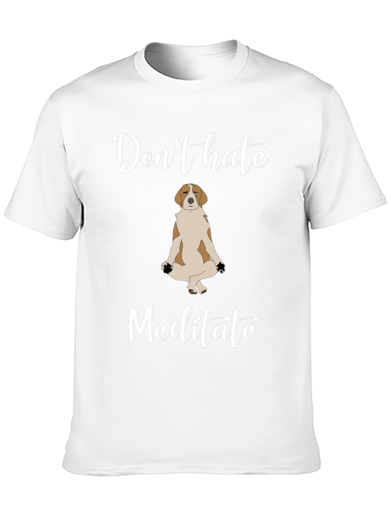 Black Don't Hate Meditate Graphic Tee - Unisex Cotton T-Shirt view 10