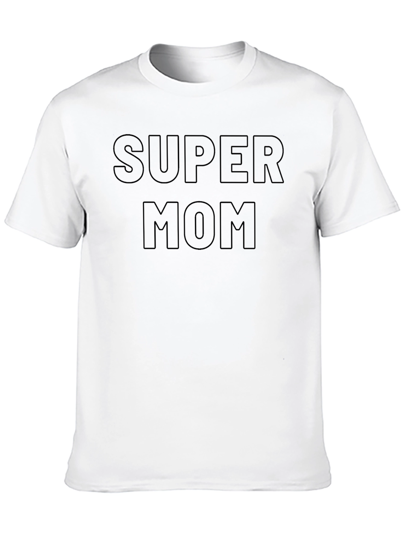 Black Super Mom Graphic T-Shirt - Black Cotton Tee view 10