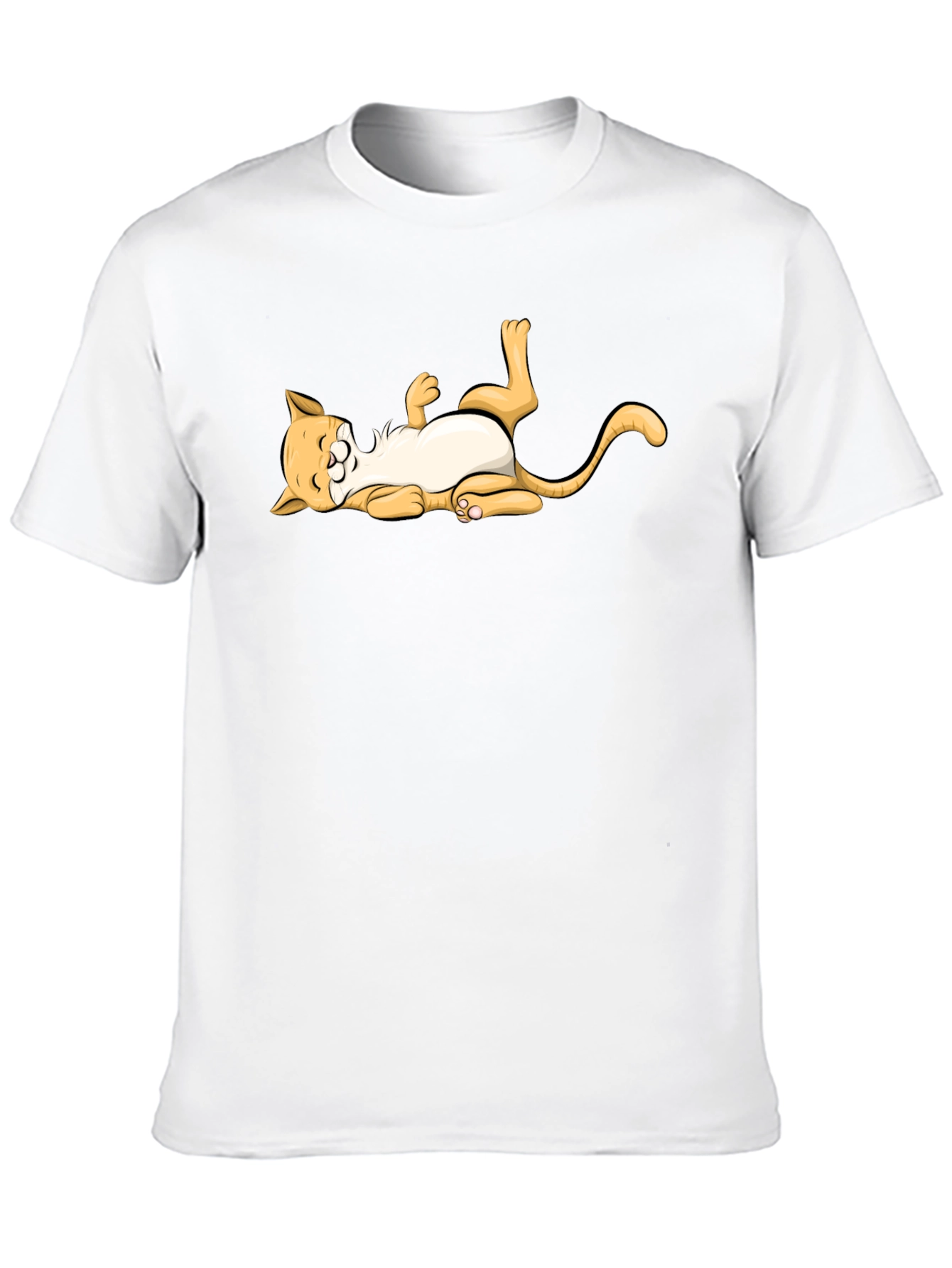 Black Funny Cat Graphic T-Shirt - Black view 10