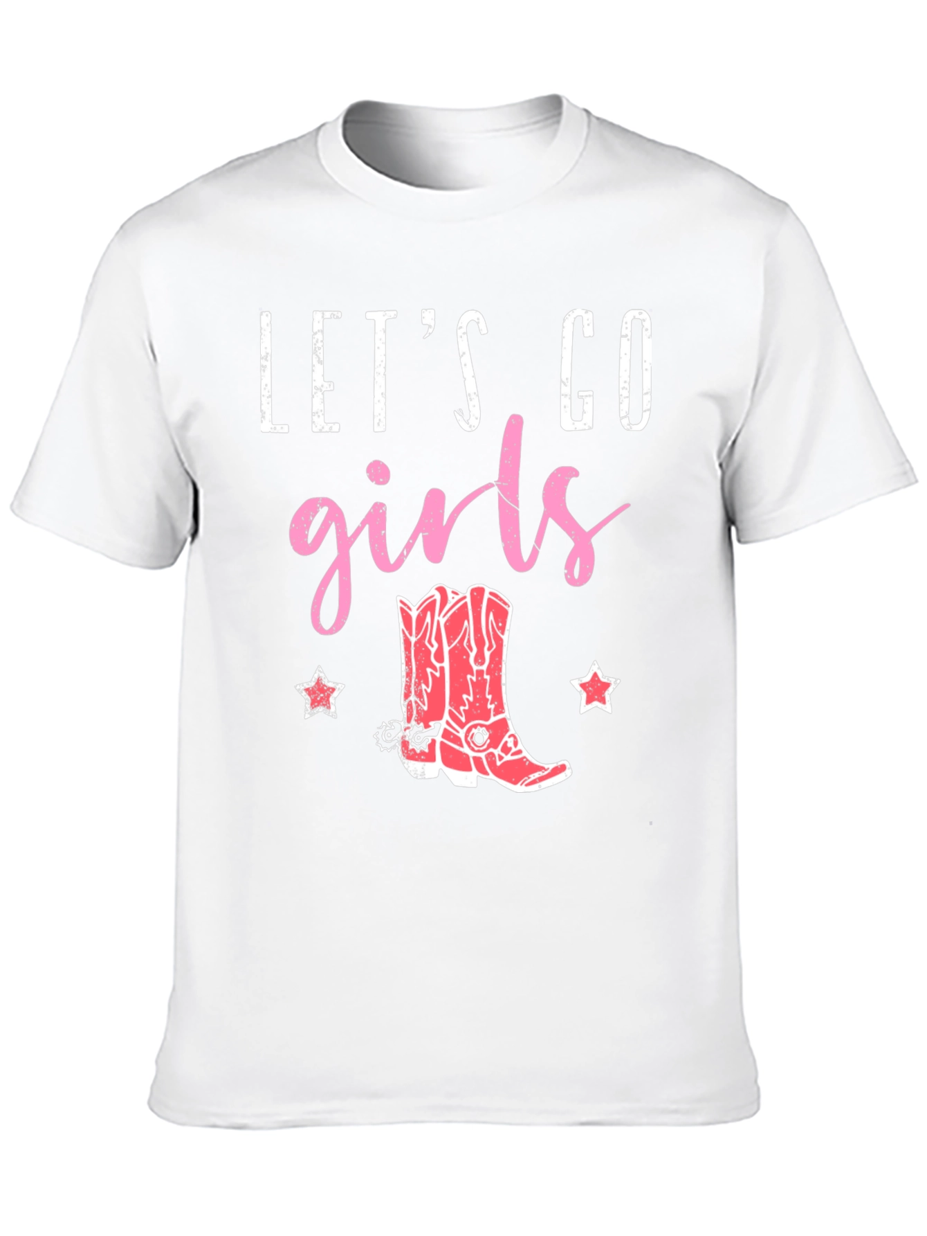 Black Let's Go Girls Cowboy Boot Graphic Tee view 10