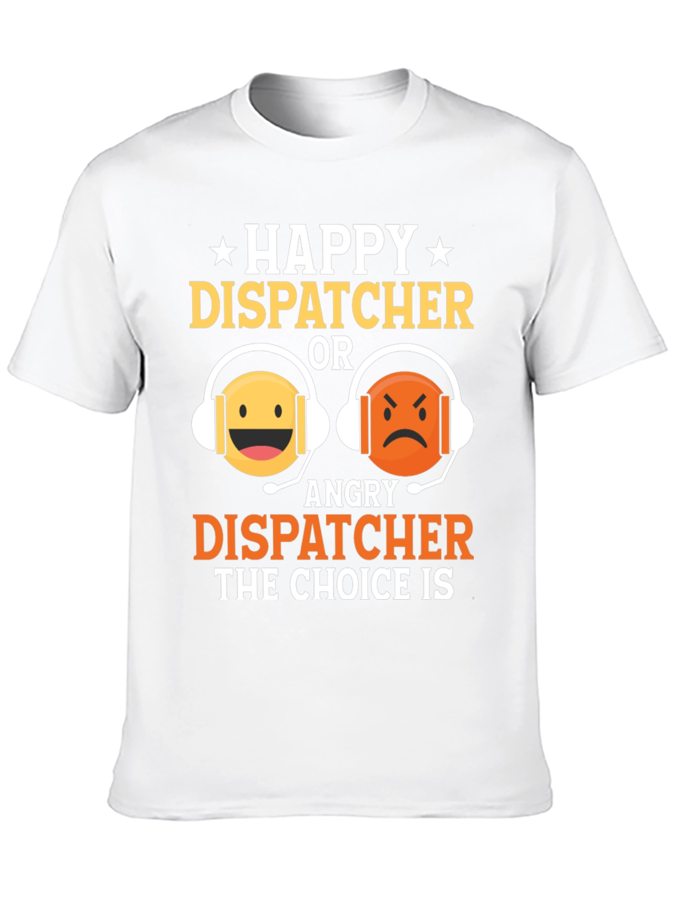 Black Happy or Angry Dispatcher Graphic T-Shirt view 10