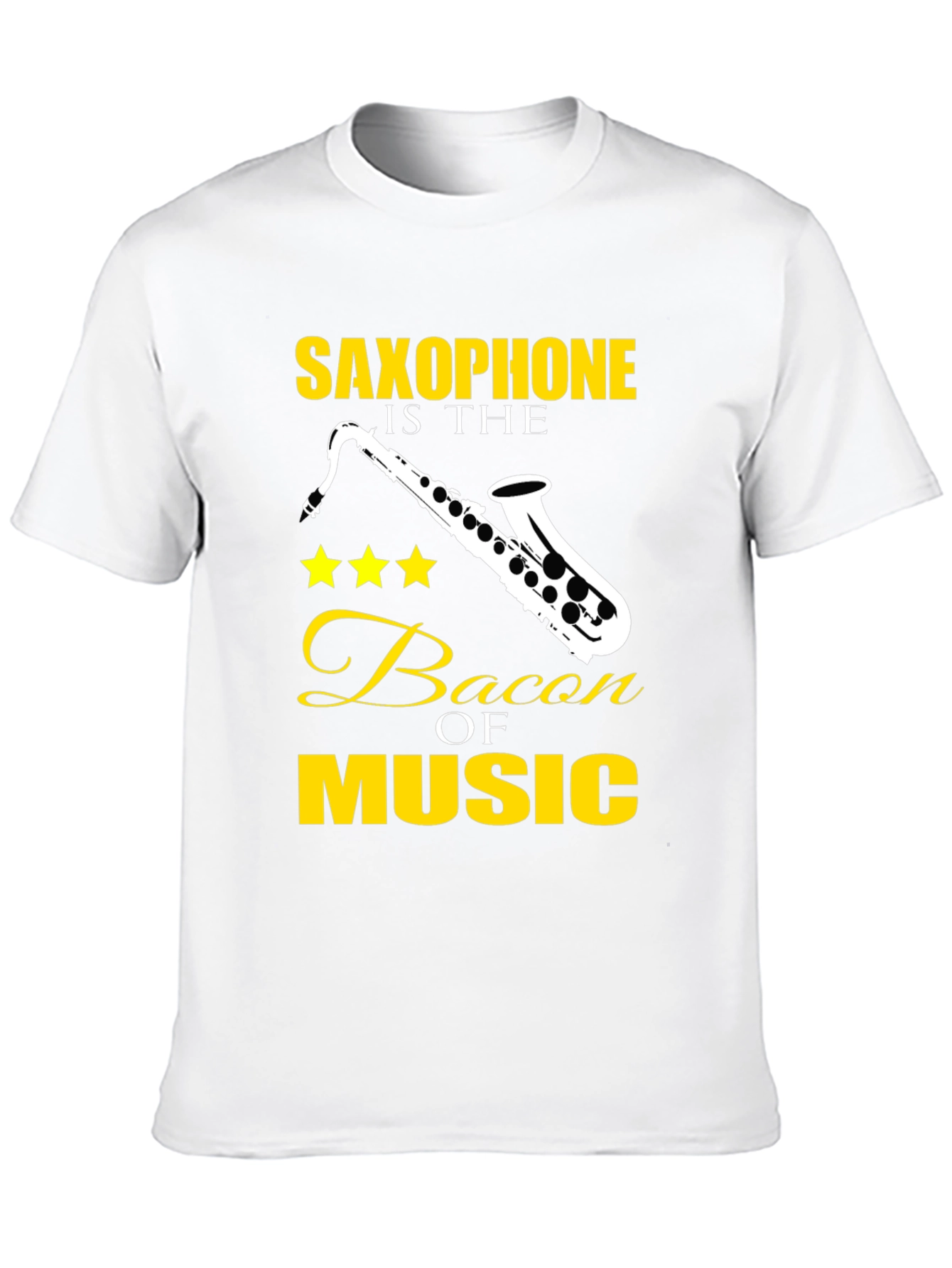 Black Saxophone is the Bacon of Music T-Shirt view 10
