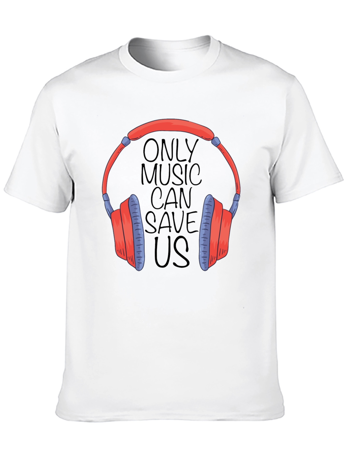 Black Music Lover T-Shirt: Headphones Graphic Tee view 10