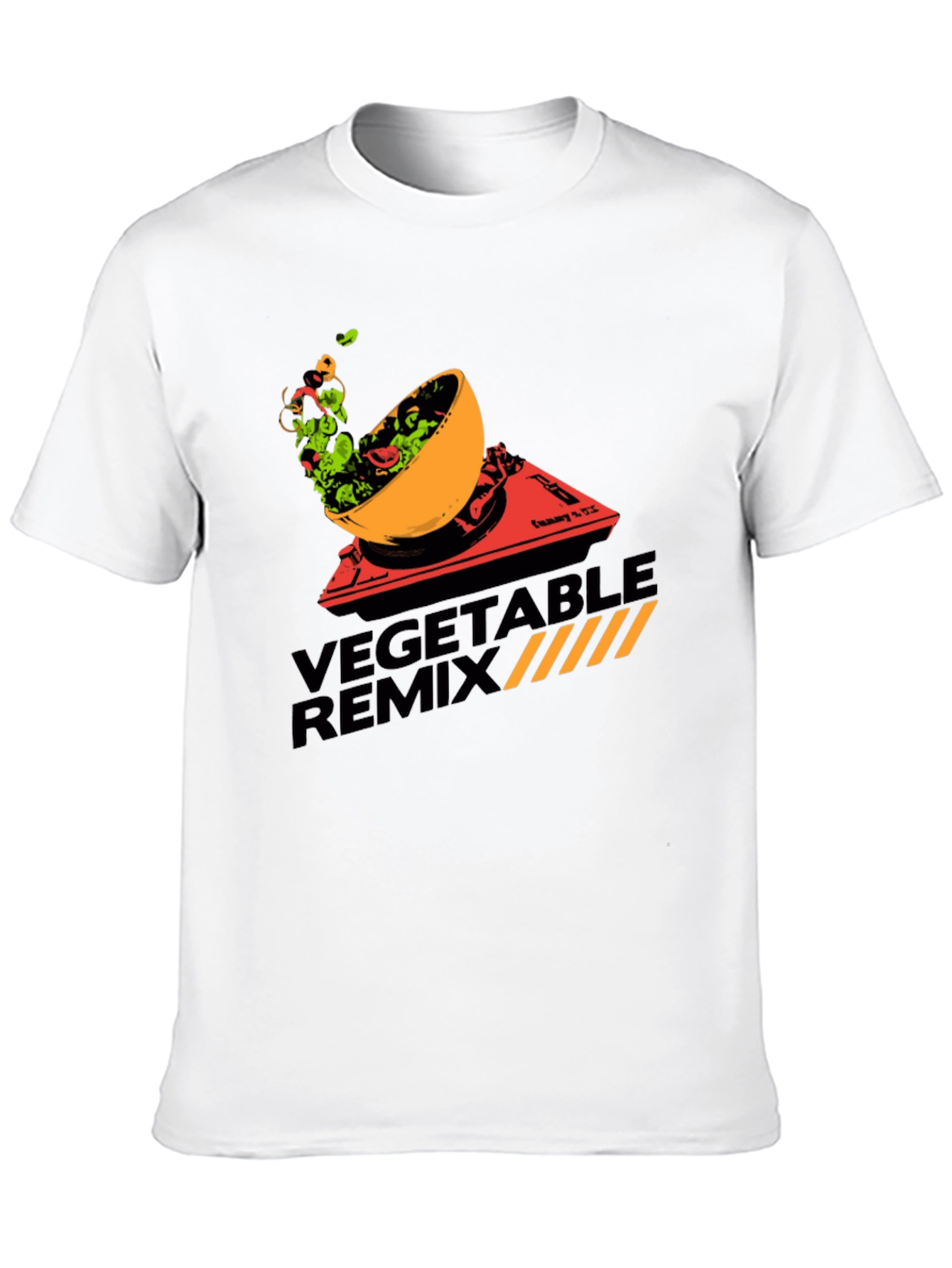 Black Vegetable Remix Graphic T-Shirt - Black Cotton Tee view 10