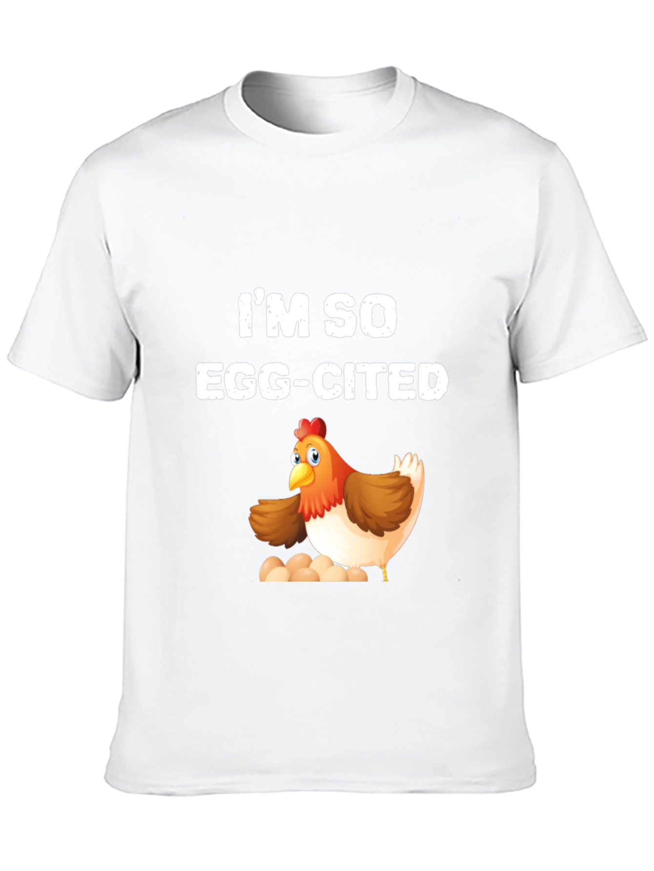 Black I'm So Egg-Cited Chicken T-Shirt view 10