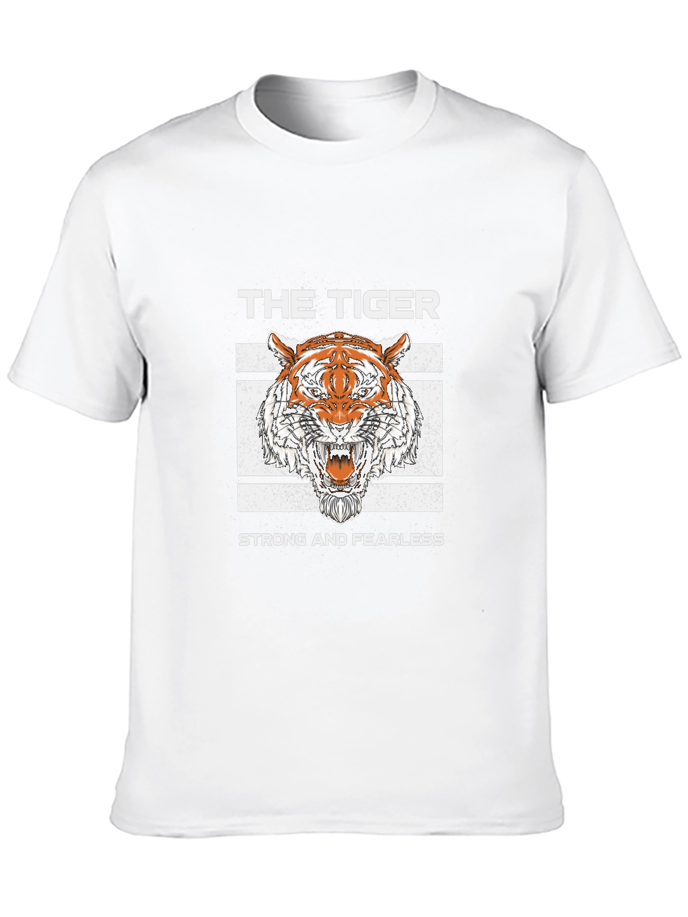 Black The Tiger T-Shirt - Strong and Fearless Graphic Tee view 10