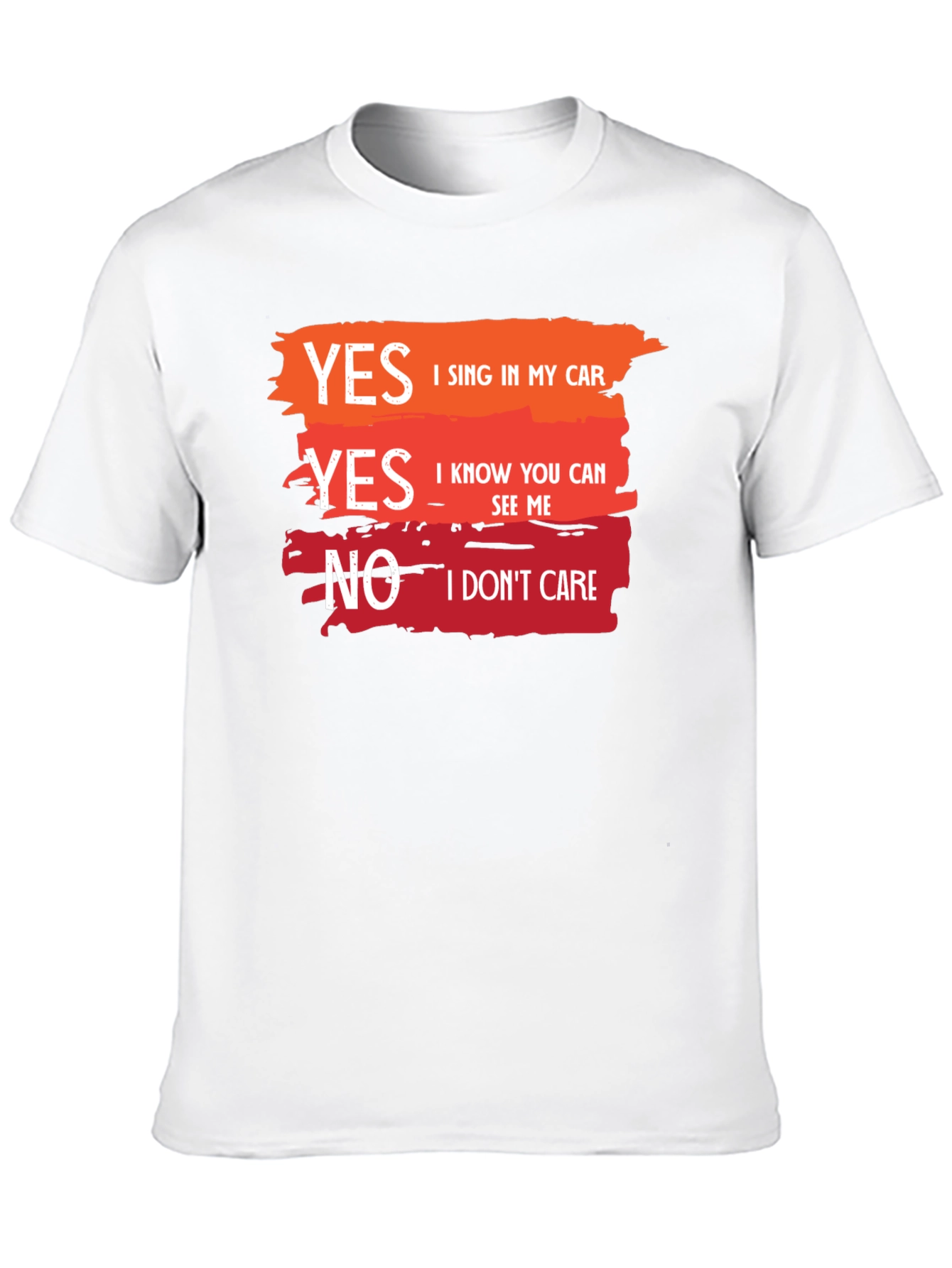 Black Yes I Sing In My Car Novelty Graphic T-Shirt view 10