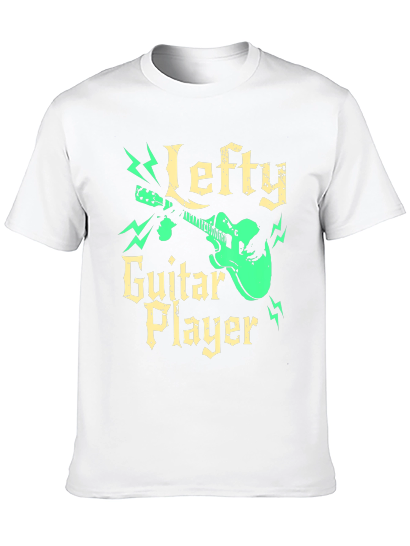 Black Lefty Guitar Player Black Graphic Tee view 10