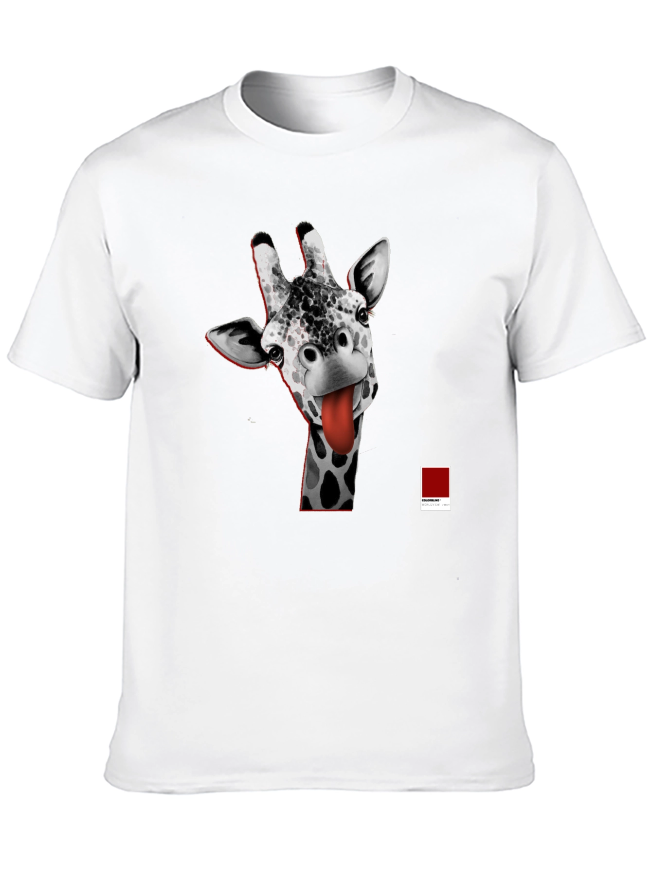 Black Giraffe Tongue T-Shirt - Funny Graphic Tee view 10
