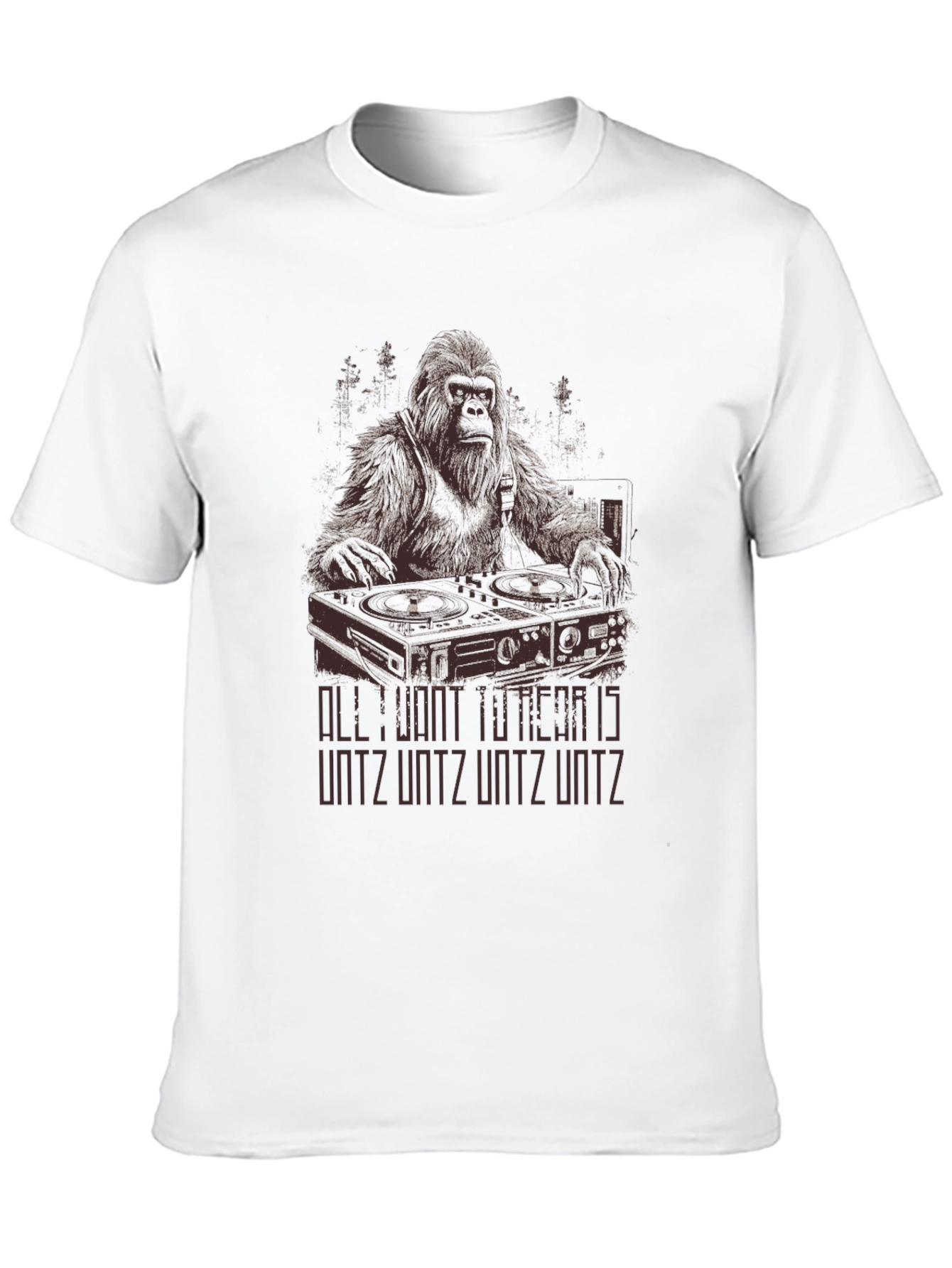 Black DJ Bigfoot Graphic Tee - Untz Untz Untz view 10