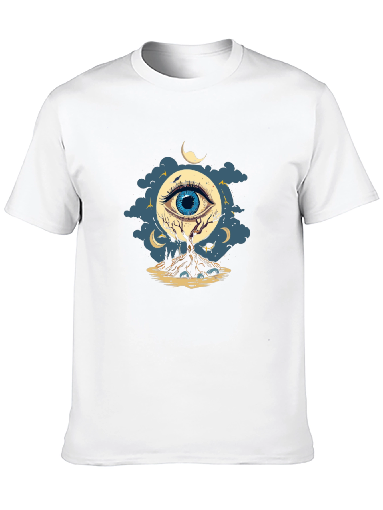 Black Eye of the Night Graphic T-Shirt - Black view 10