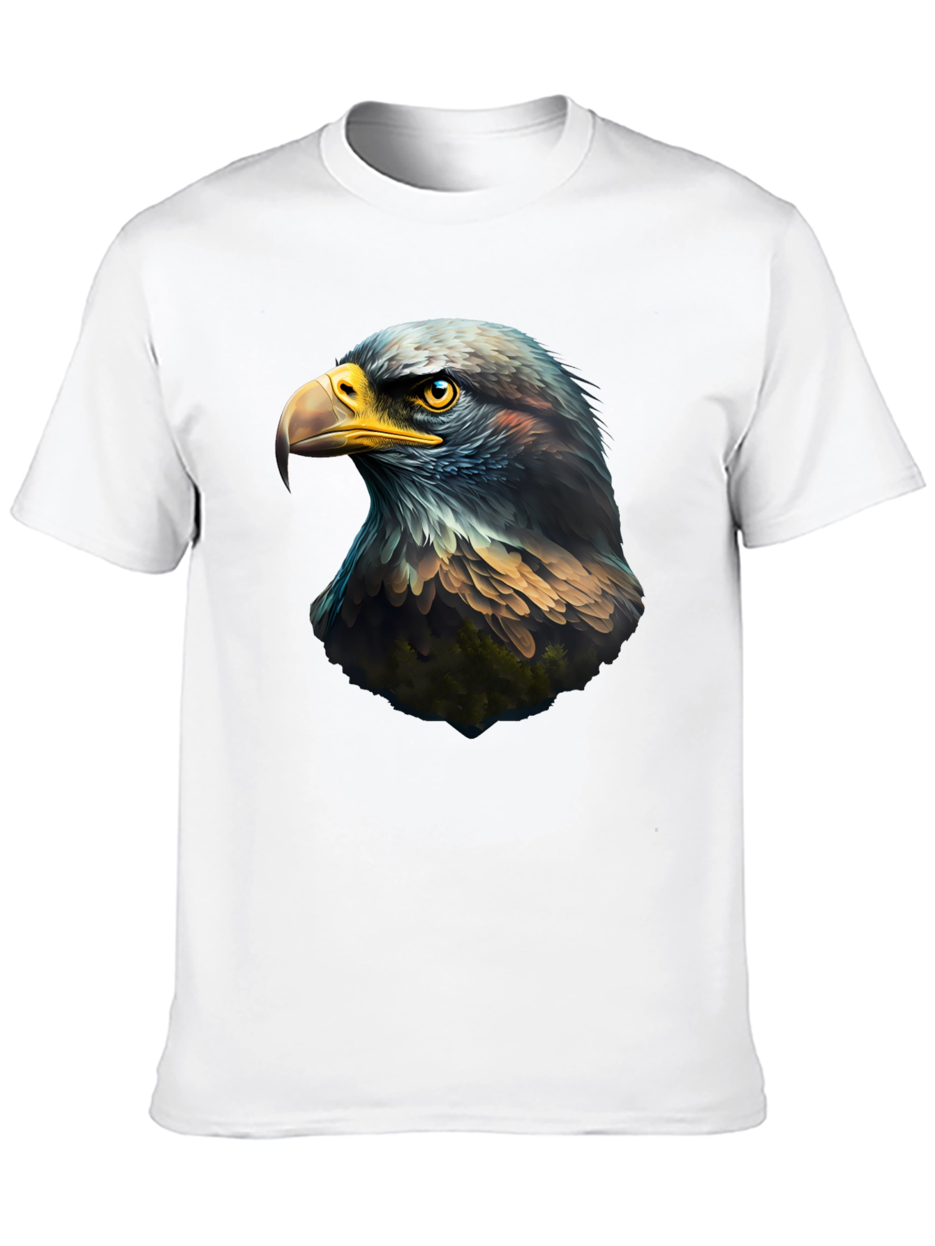 Black Eagle Head Graphic Black T-Shirt view 10