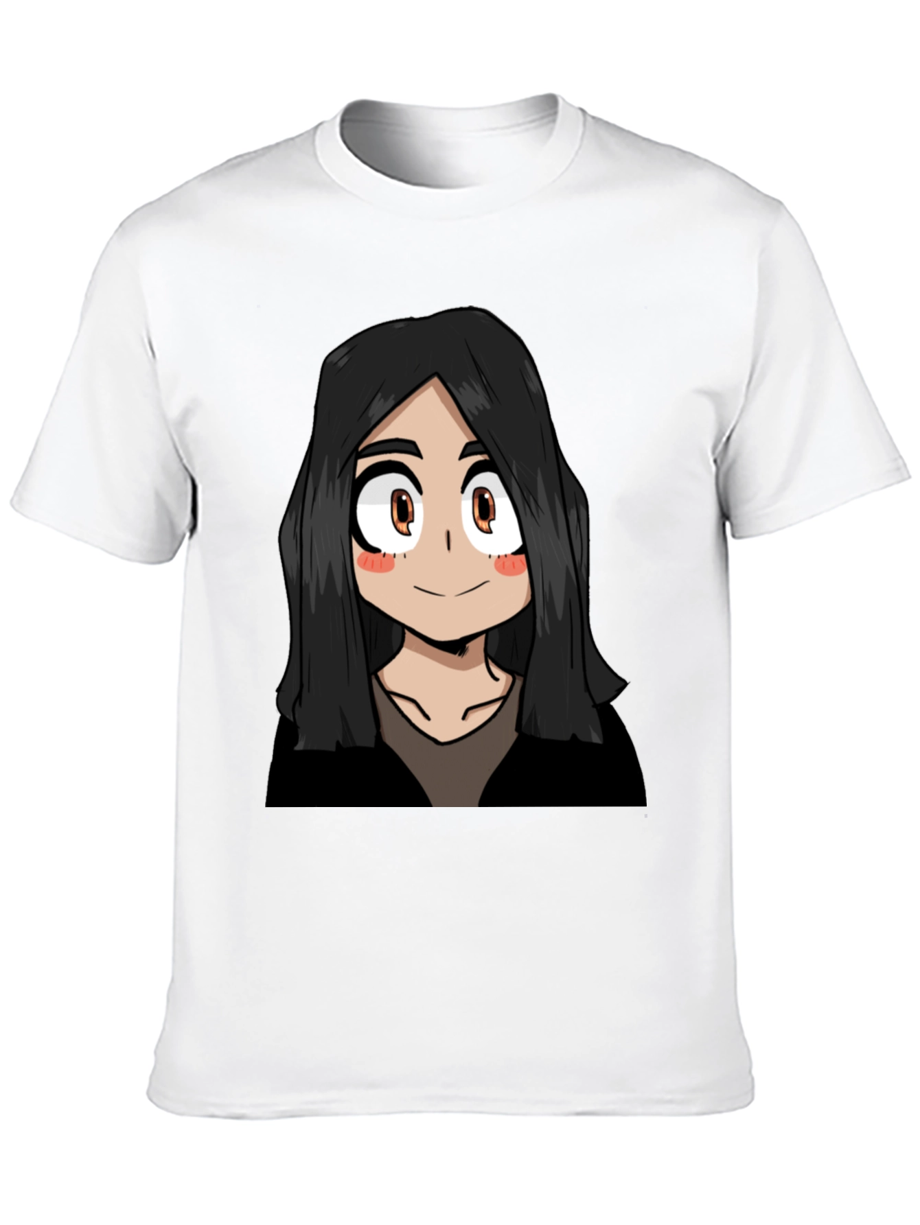 Black Anime Girl Graphic Black T-Shirt view 10