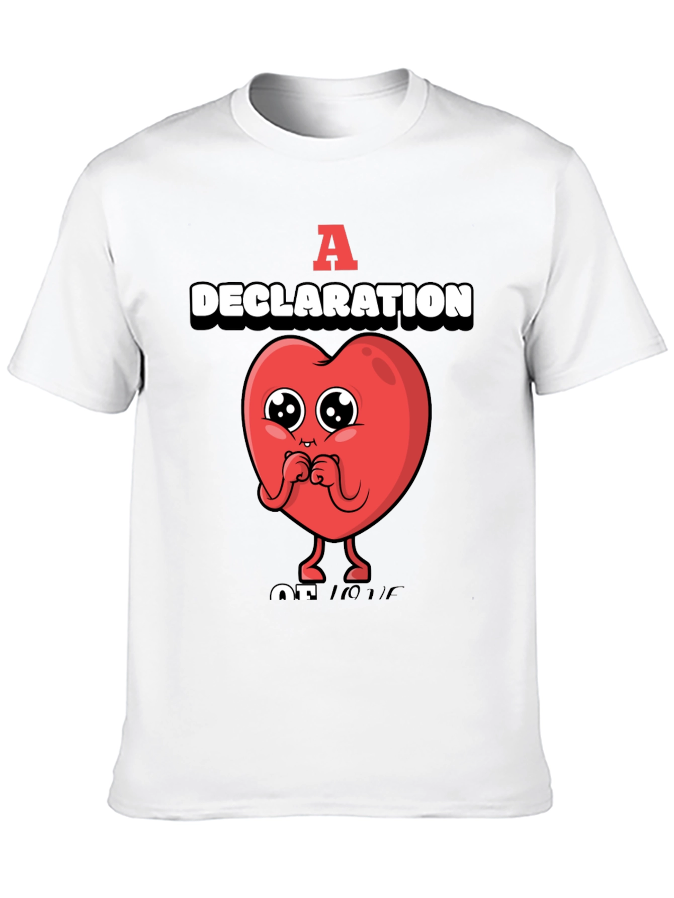 Black A Declaration of Love Graphic T-Shirt view 10