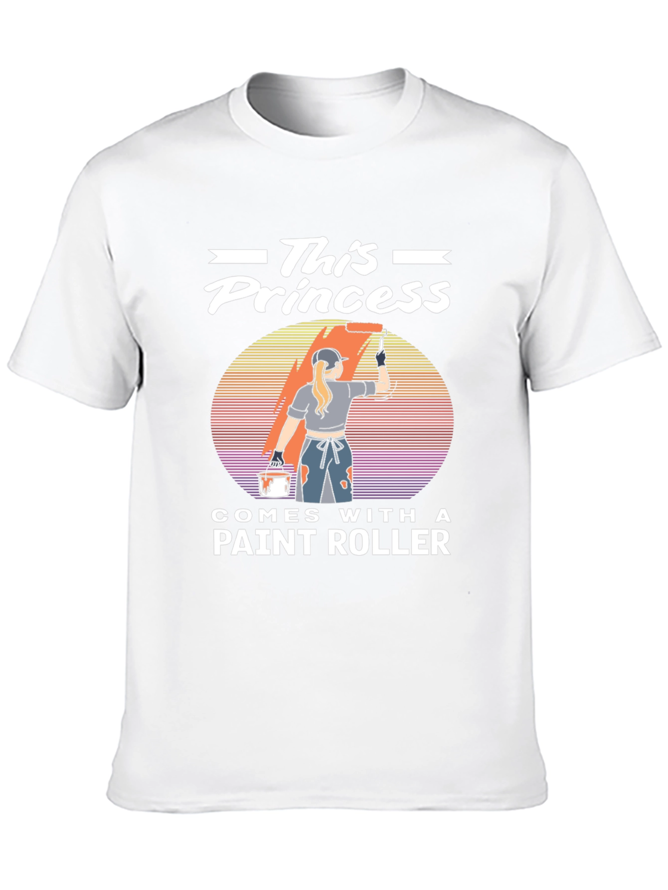 Black This Princess Comes With A Paint Roller T-Shirt view 10