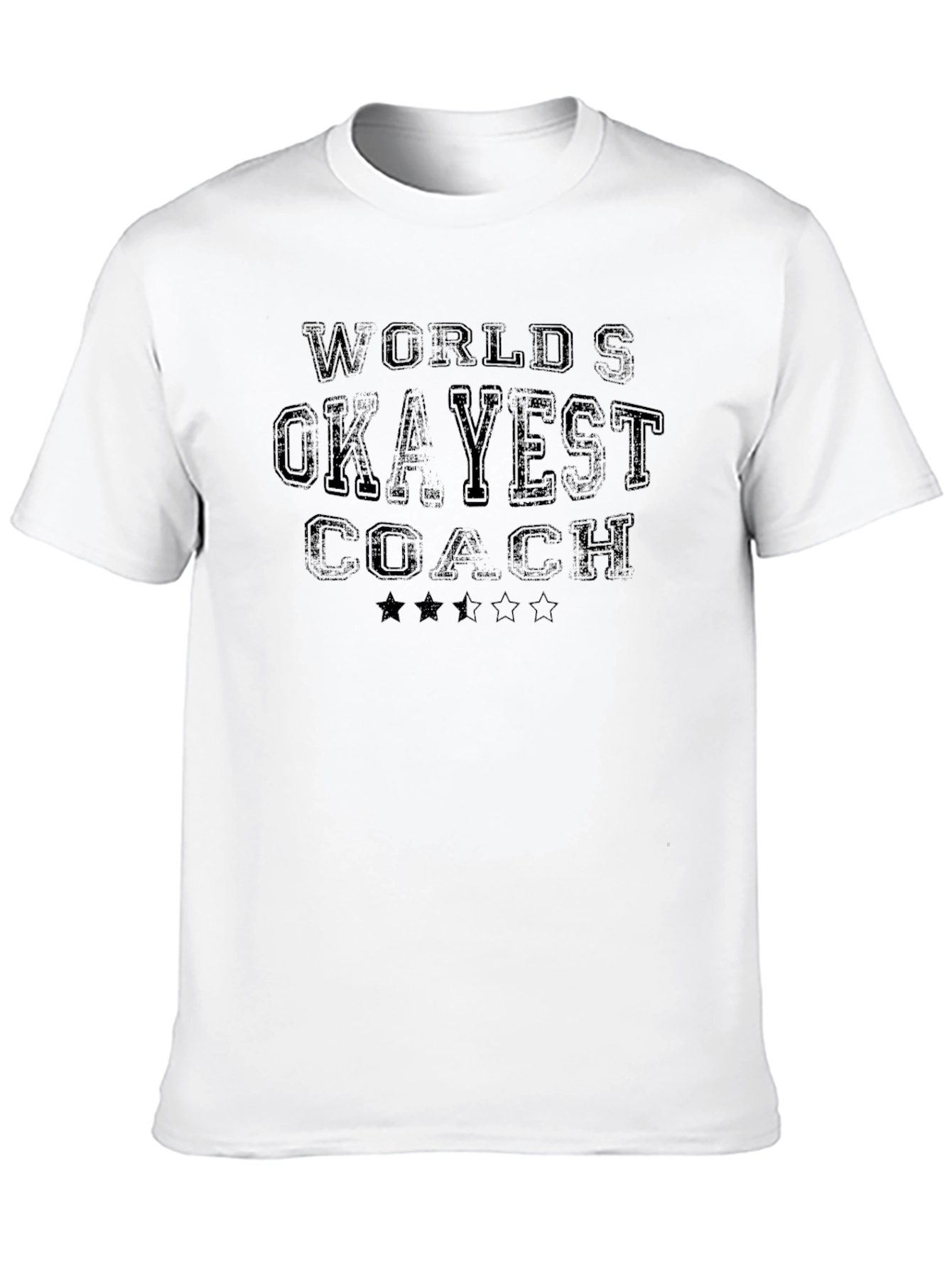 Black World's Okayest Coach Funny Graphic Tee view 10