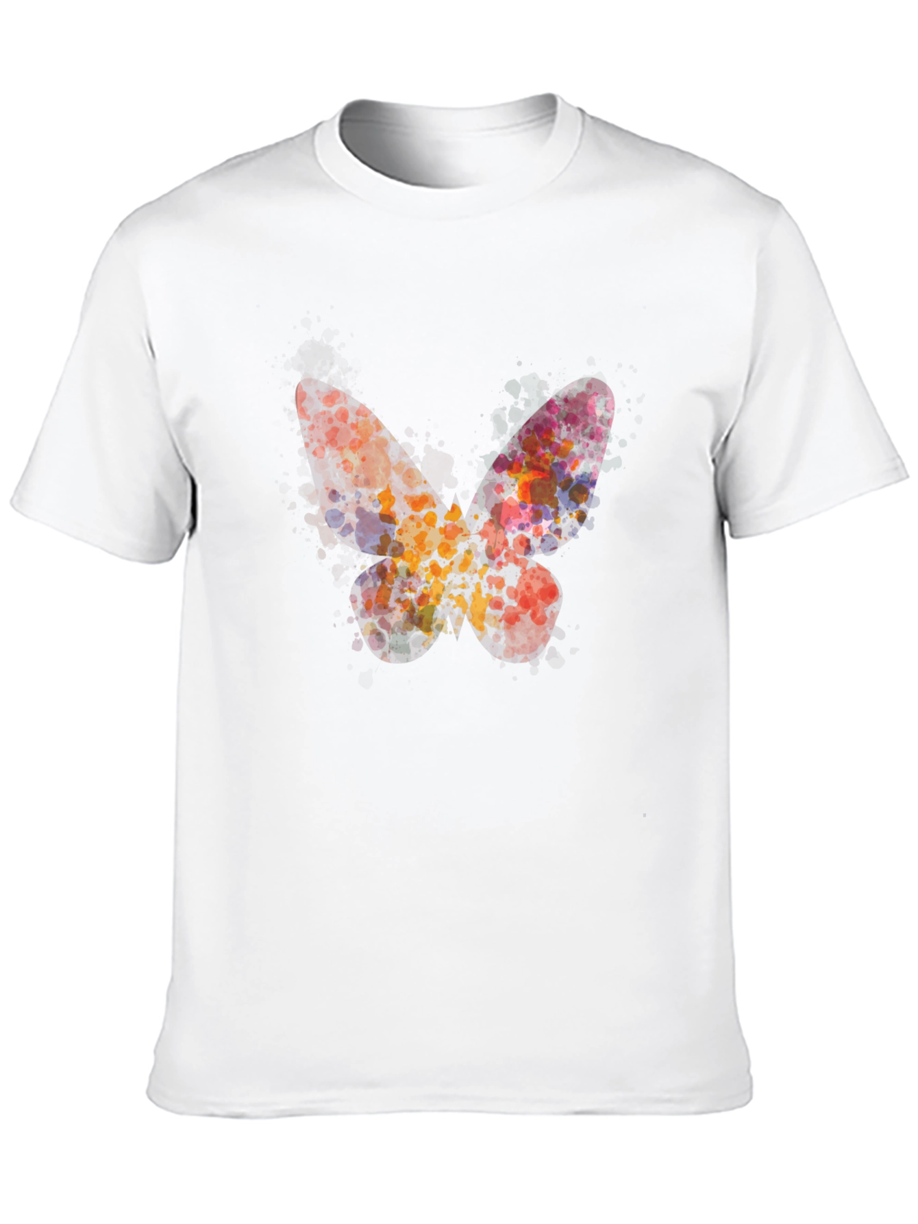 Black Butterfly Watercolor Graphic Tee - Unisex Casual Shirt view 10