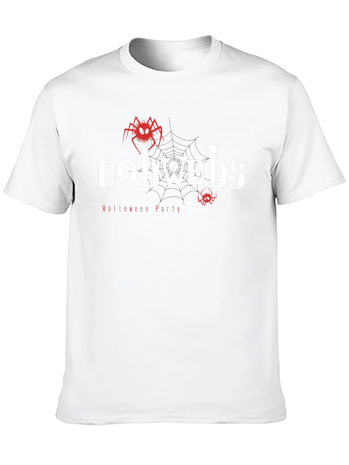 Black Cobwebs Halloween Party Graphic T-Shirt view 10