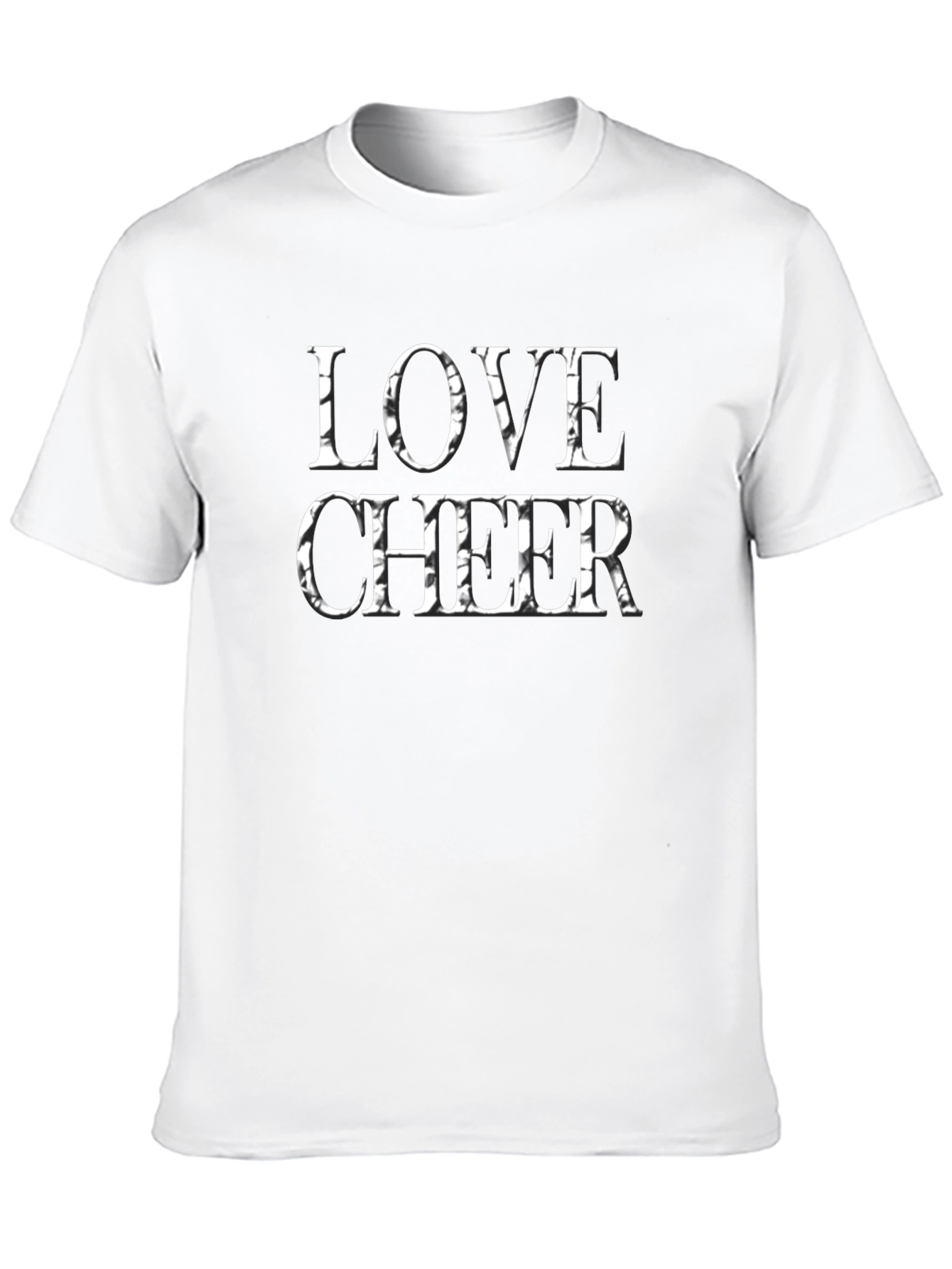 Black Love Cheer T-Shirt - Black Graphic Tee view 10