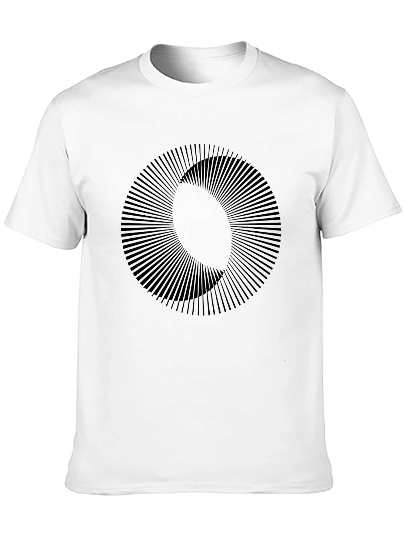 Black Abstract Circle Graphic Black T-Shirt view 10