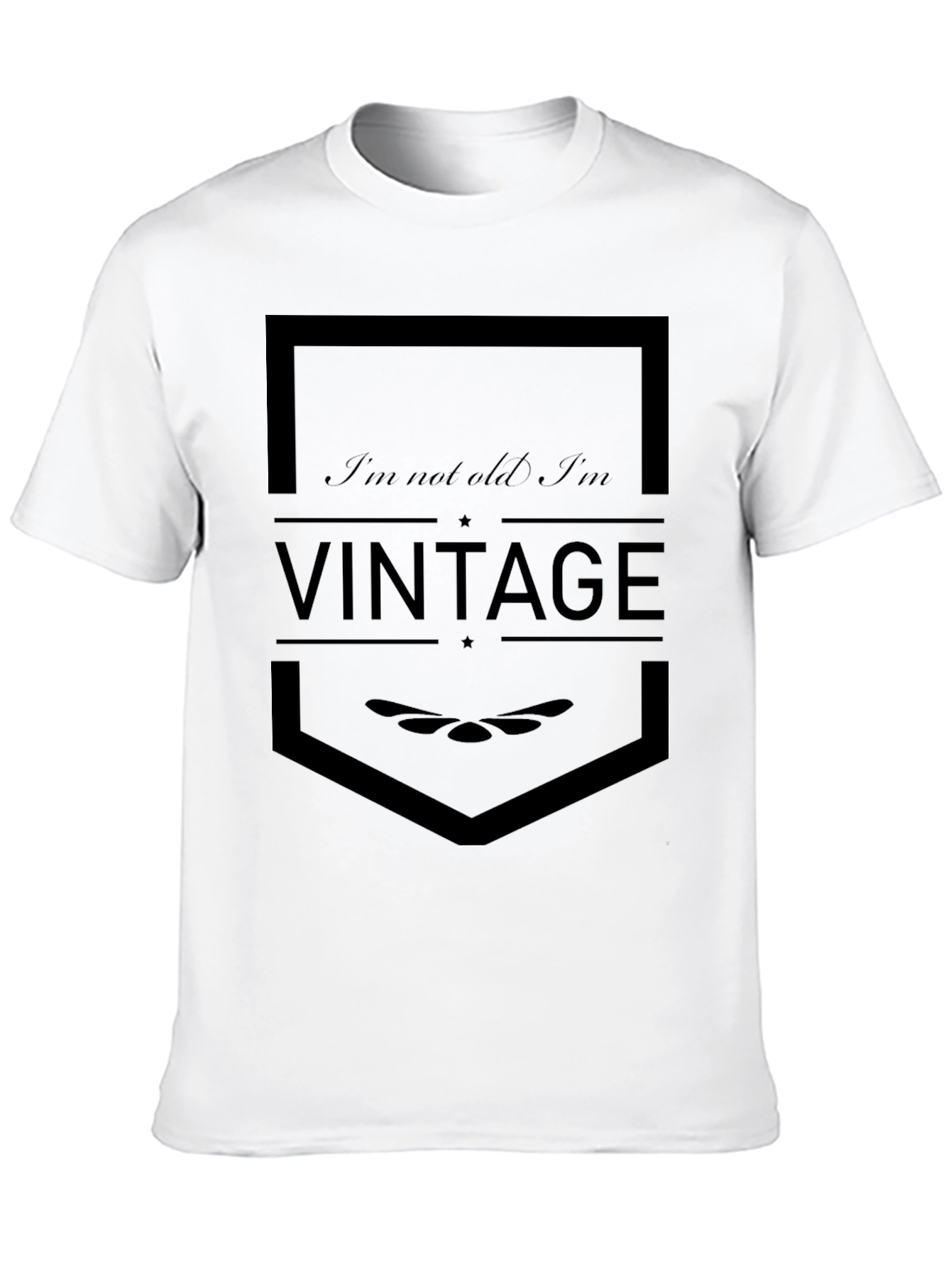Black Vintage Style Graphic Tee - Not Old, Classic! view 10