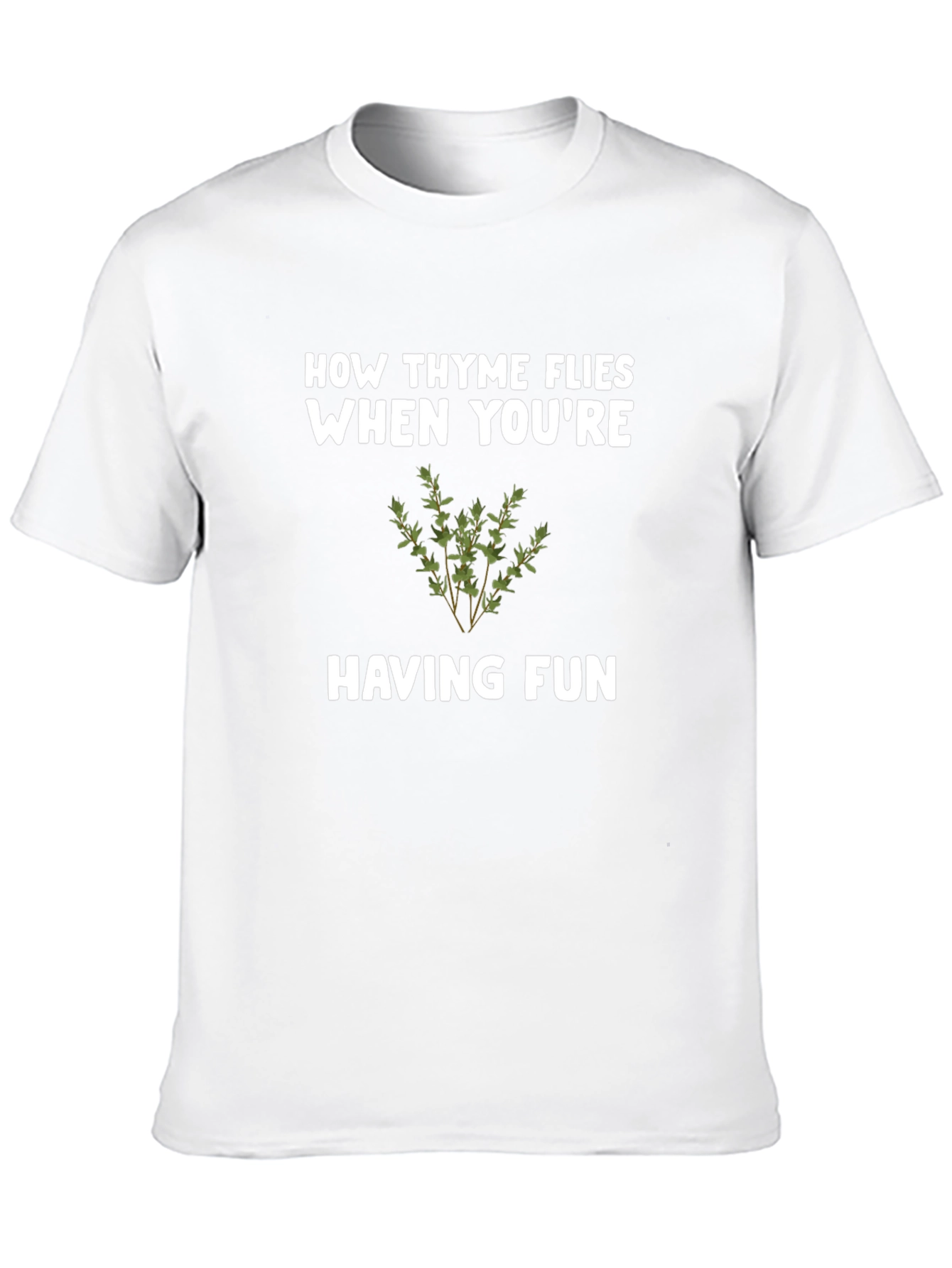 Black How Thyme Flies T-Shirt - Funny Herb Pun Tee view 10