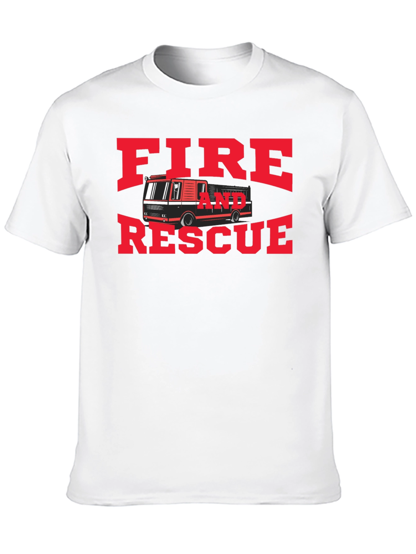 Black Fire and Rescue Graphic T-Shirt view 10