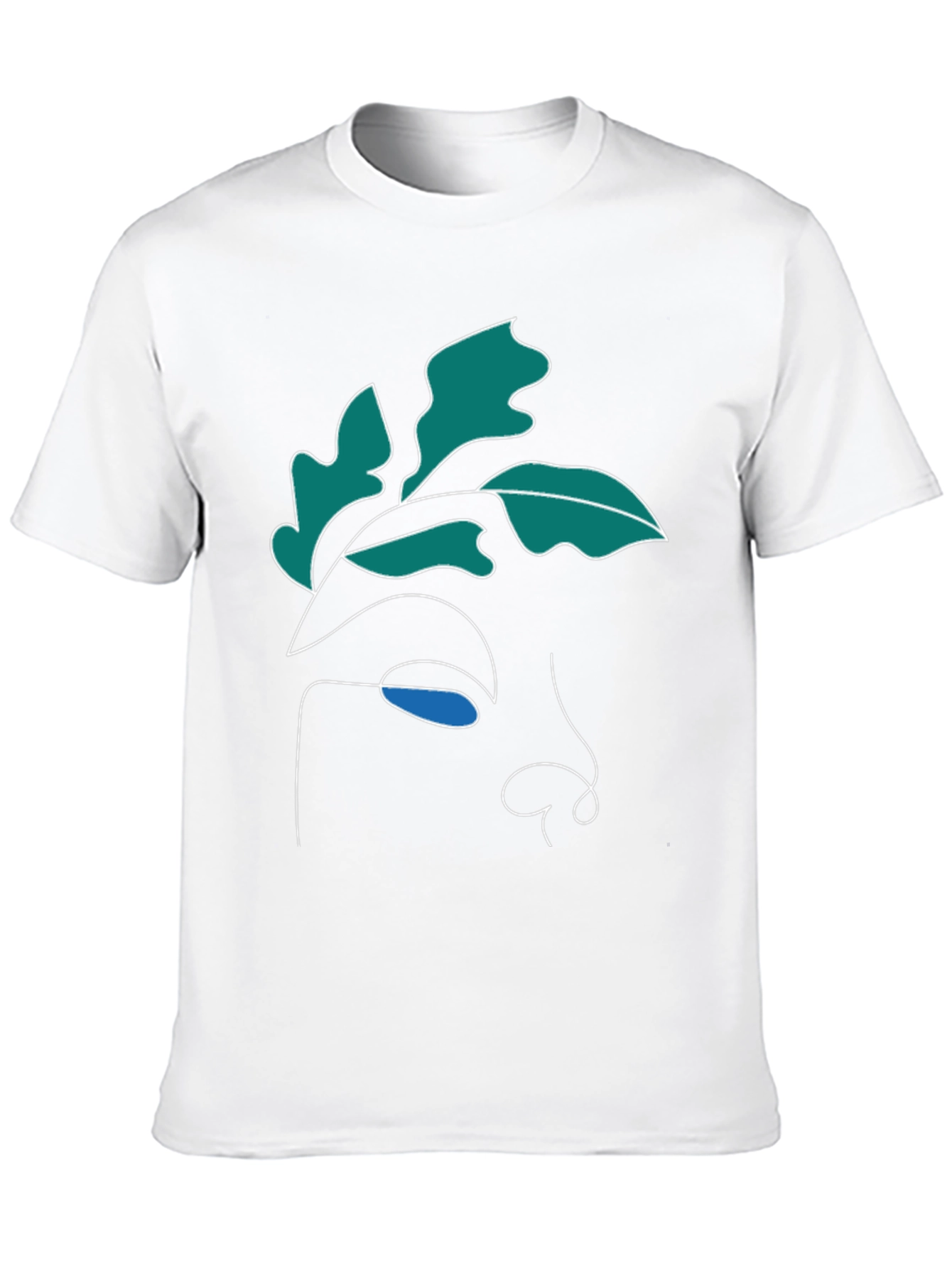 Black Abstract Face Graphic Tee - Modern Art Shirt view 10