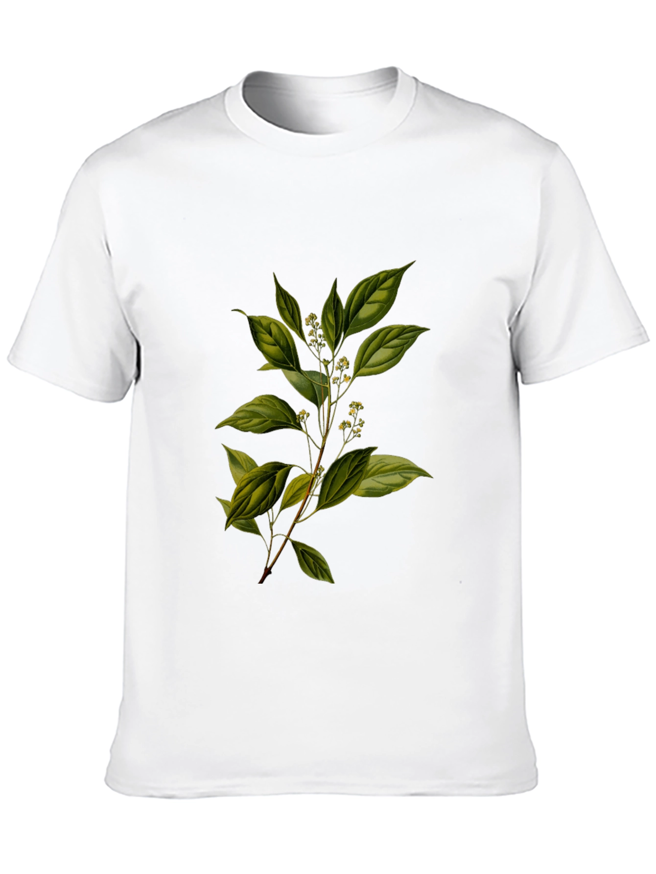 Black Botanical Print Black T-Shirt view 10