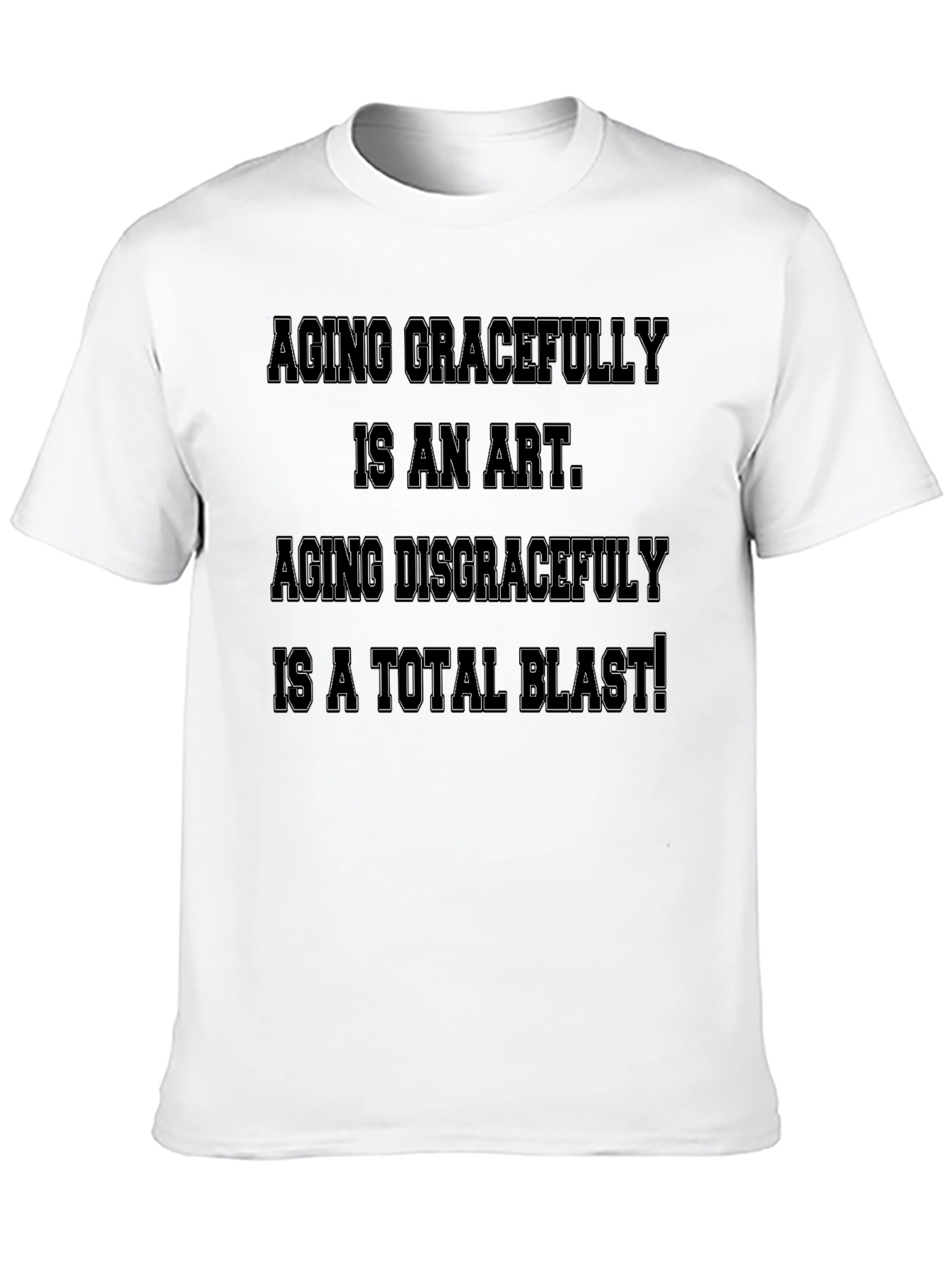 Black Aging Gracefully T-Shirt: Funny Slogan Tee view 10