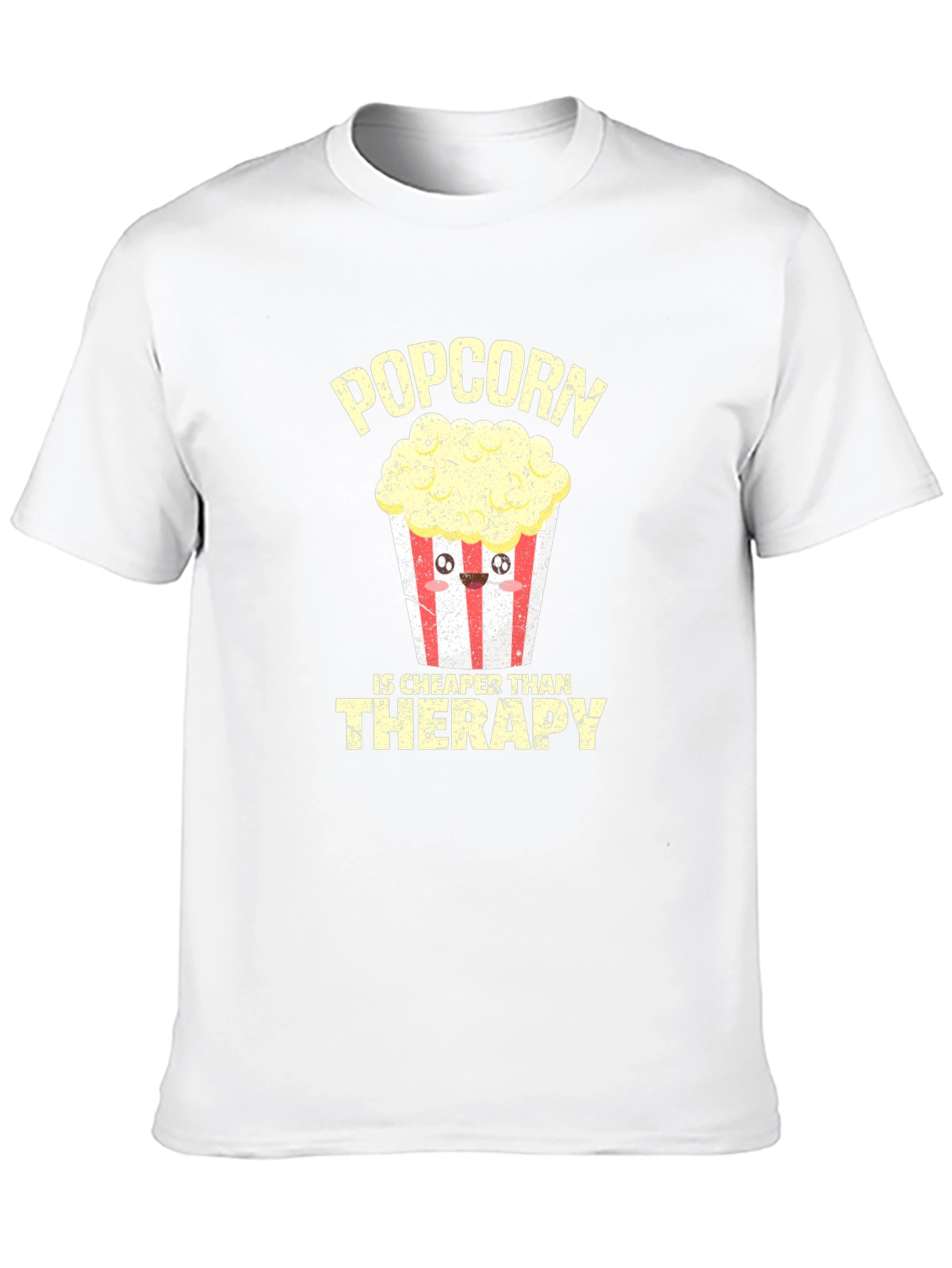 Black Popcorn Cheaper Than Therapy Graphic Tee view 10